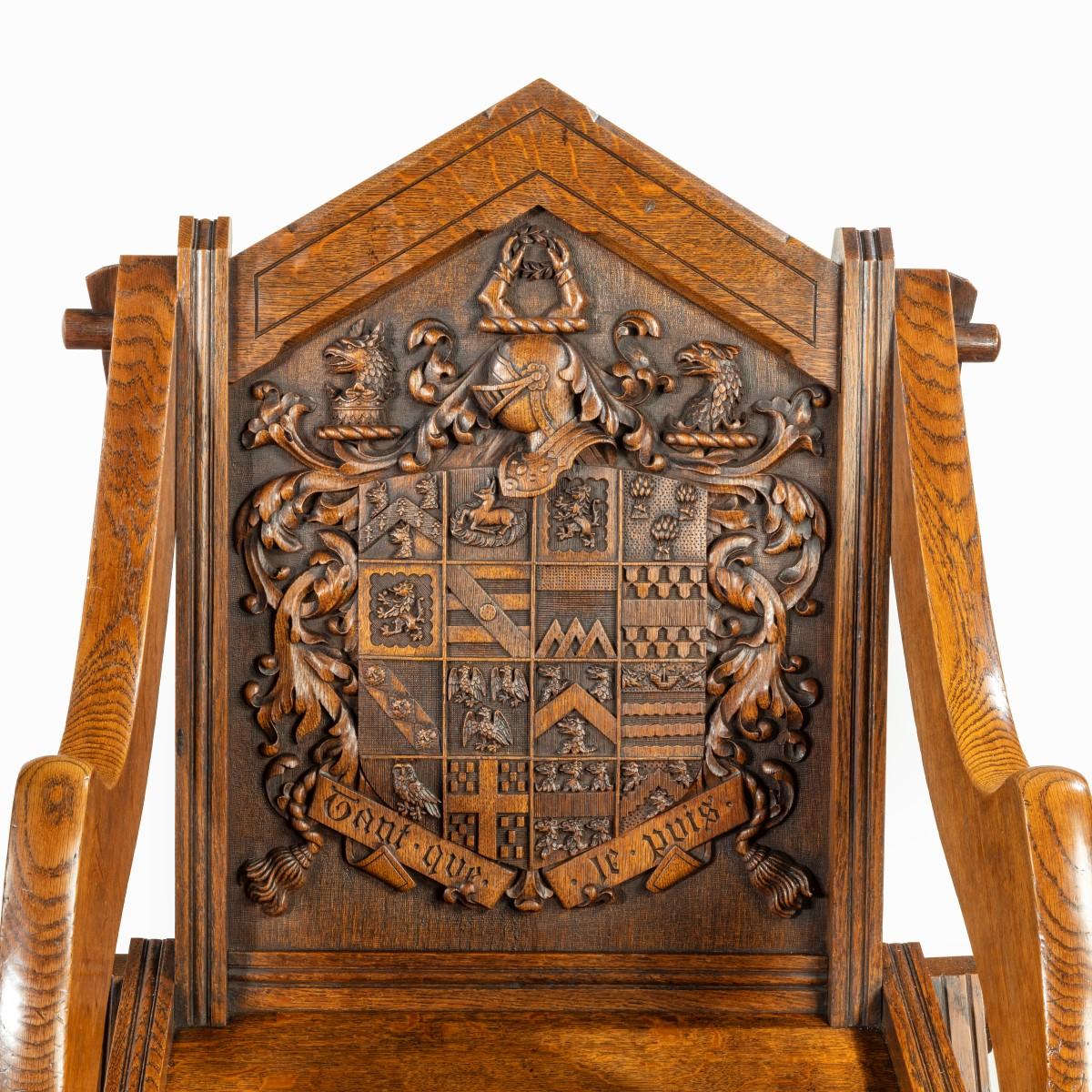 Fin du XIXe siècle Une paire de chaises Glastonbury fabriquées pour les Pembertons de Durham en vente