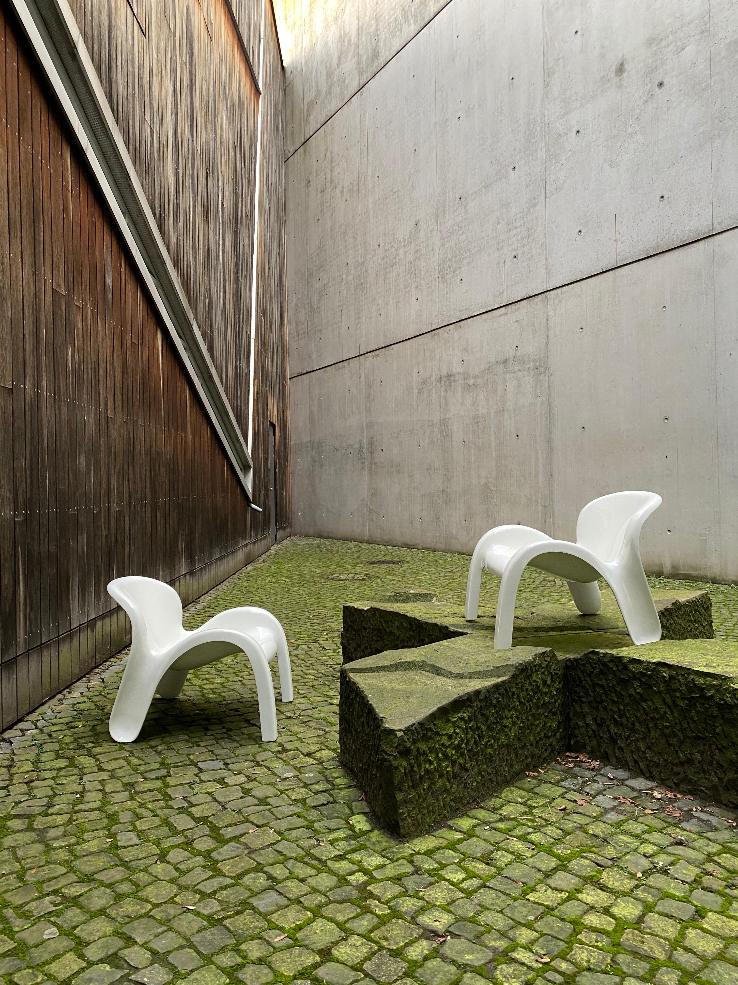 Mid-Century Modern Paire de chaises longues de style GN2 Peter Ghyczy pour Reuter, Form+Life Collection