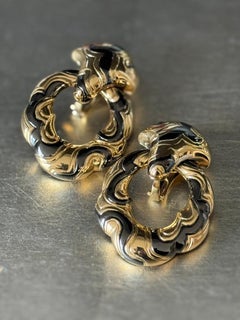 A Pair of Gold and Blackened Gold Detachable 'Ken' Ear Pendants, by Marina B.