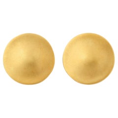 Pair of Gold Circle Clip Earrings by Pomellato