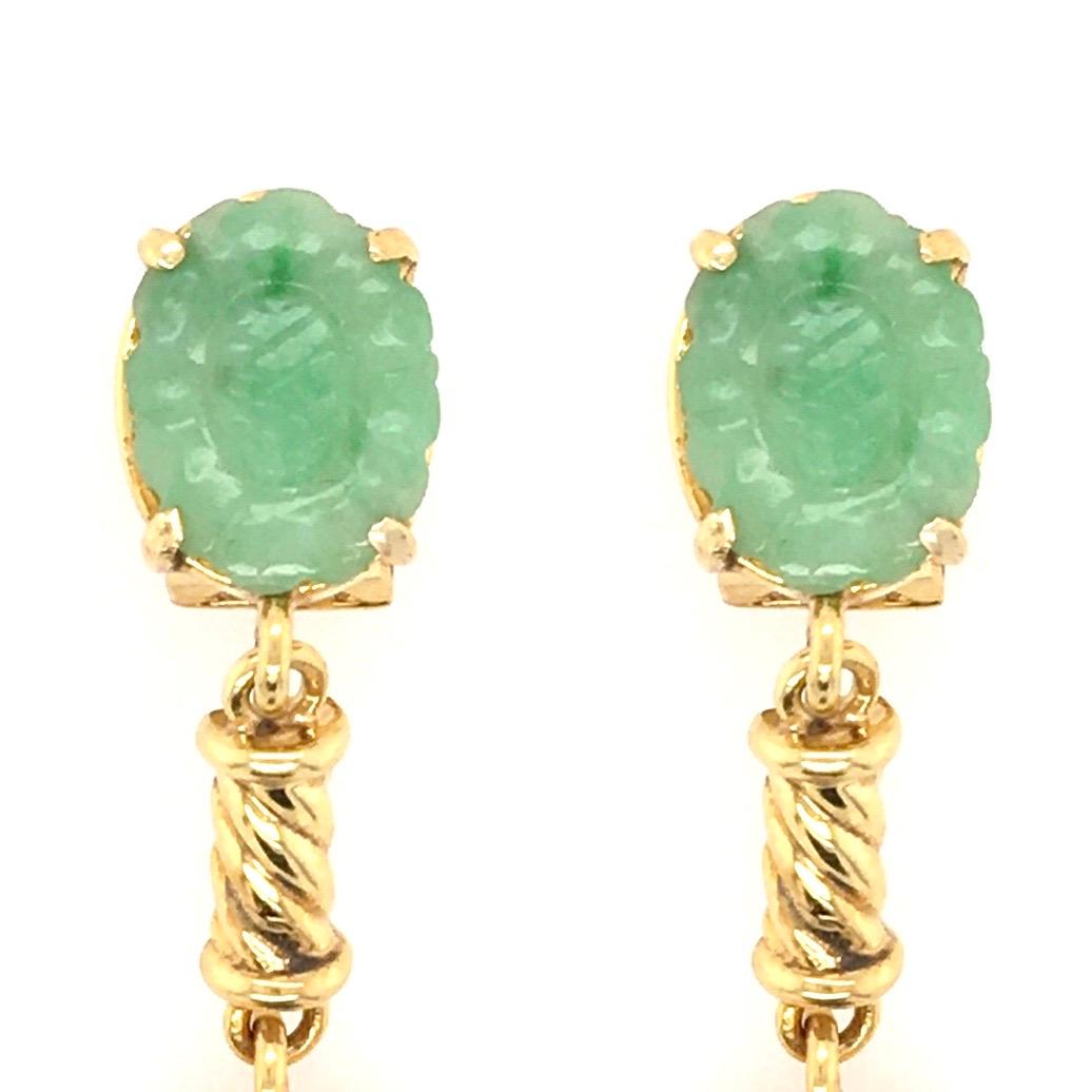 jade and lapis lazuli earrings