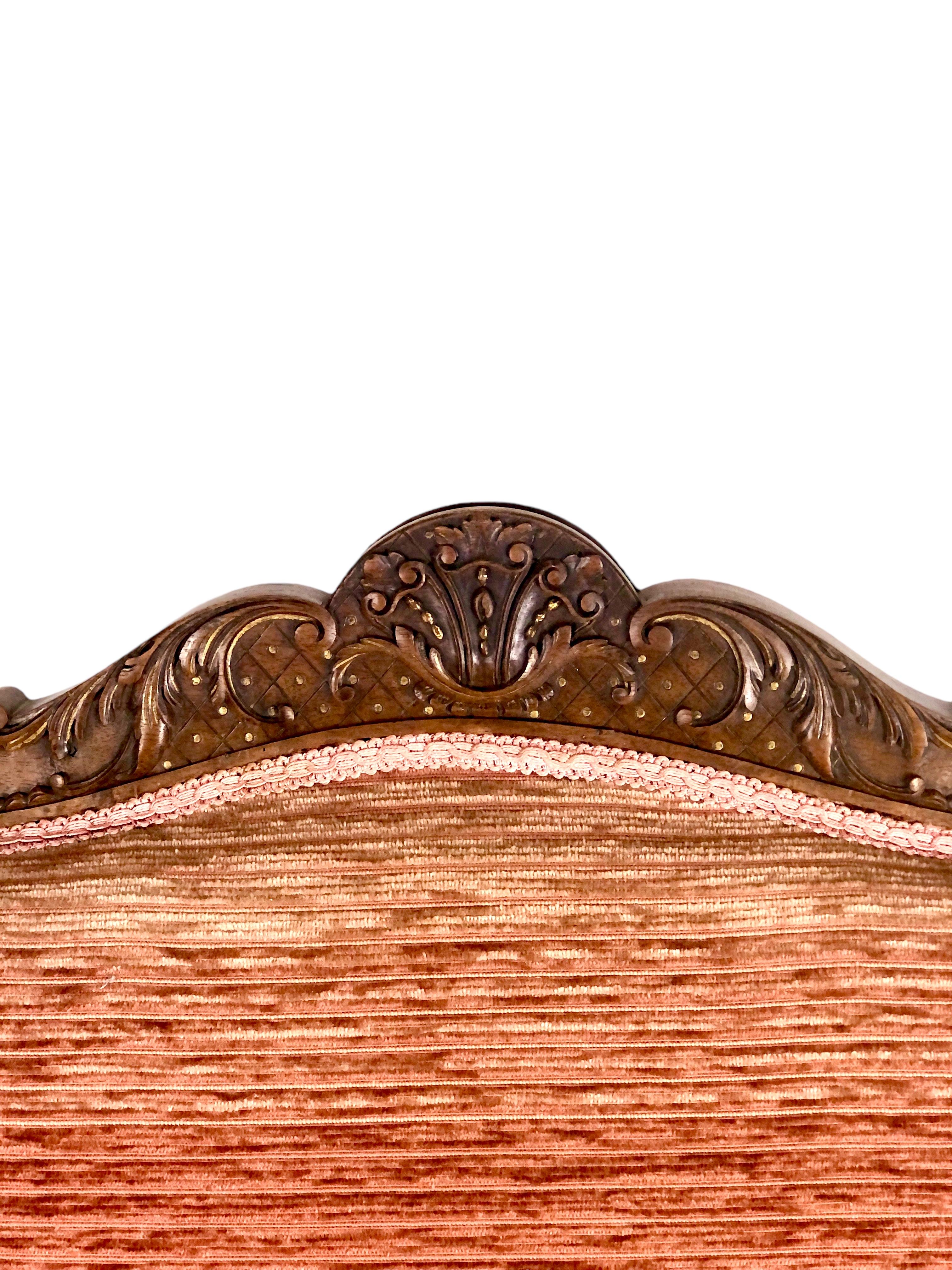 19th Century Pair of Walnut Regency Chairs Called “Fauteuils à La Reine” For Sale 5
