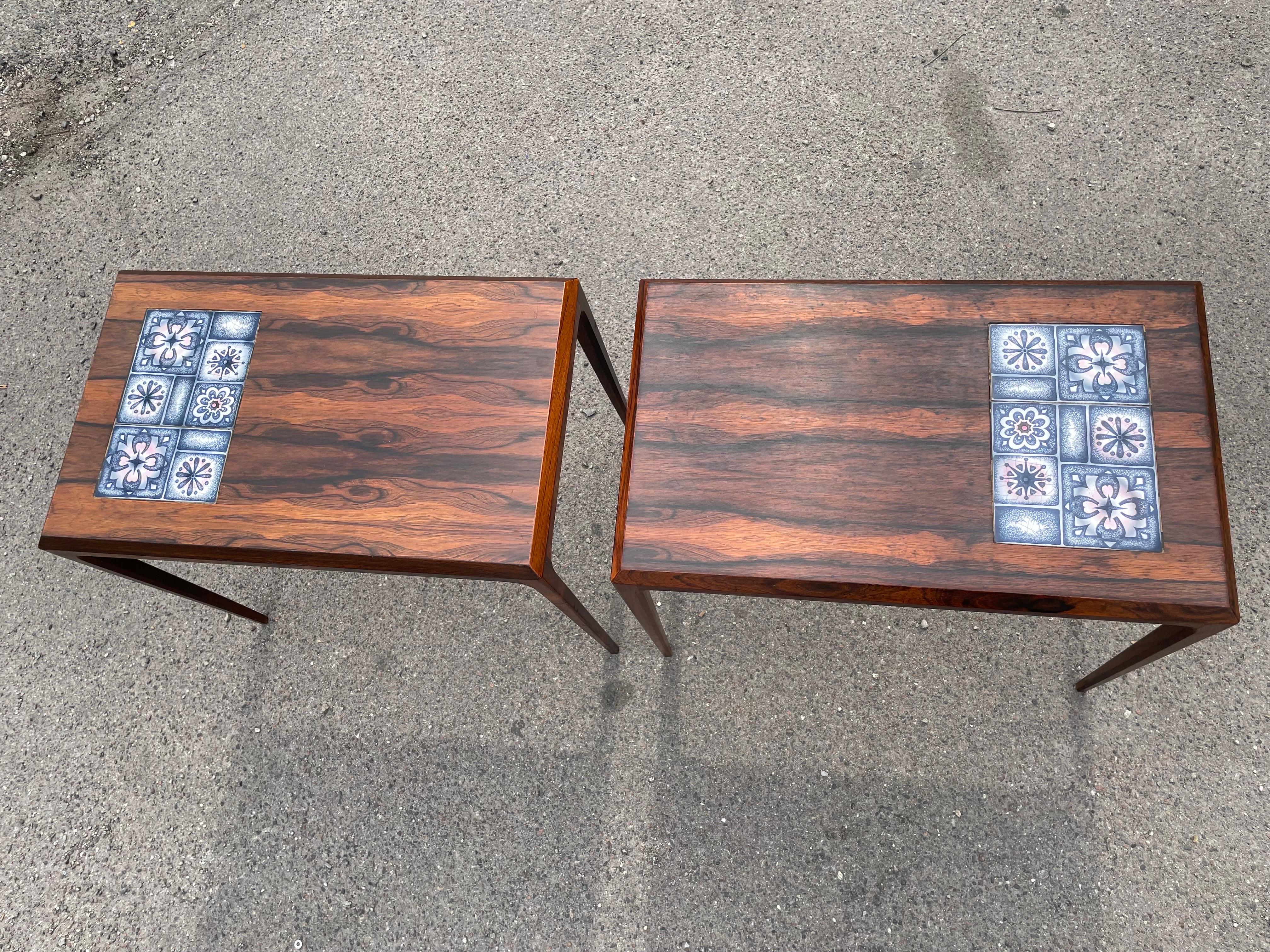 Une paire de superbes tables latérales danoises Severin Hansen des années 60 en vente 3