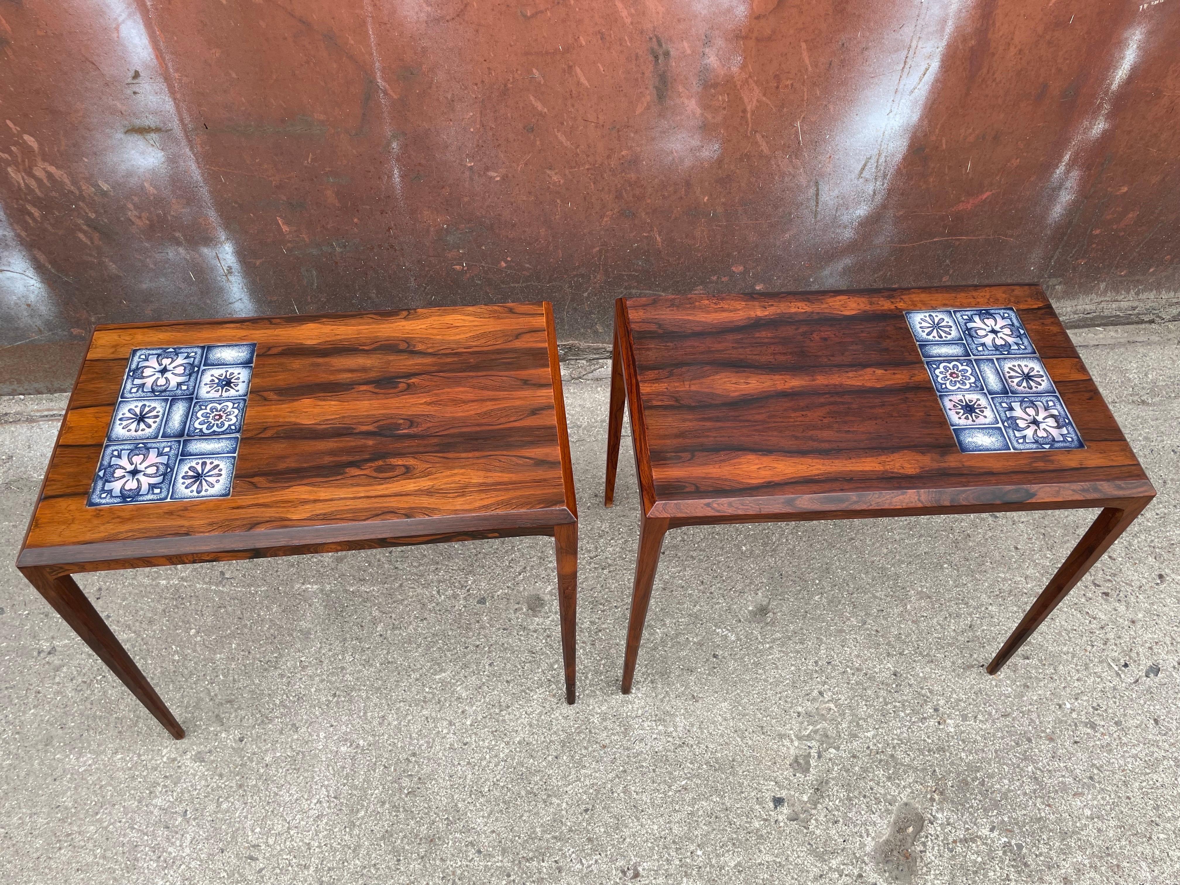 Une paire de superbes tables latérales danoises Severin Hansen des années 60 en vente 5