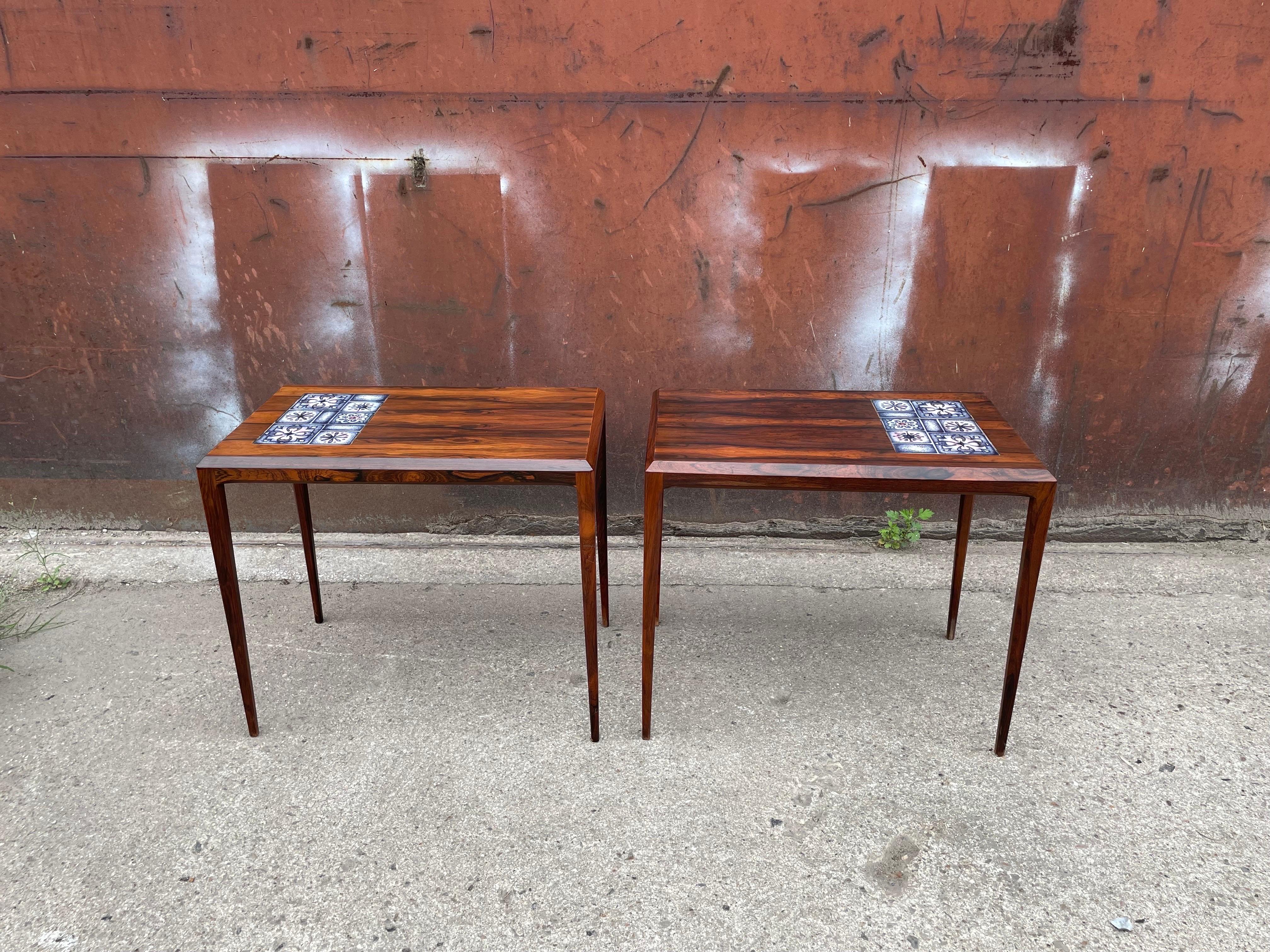Une paire de superbes tables latérales danoises Severin Hansen des années 60 en vente 6