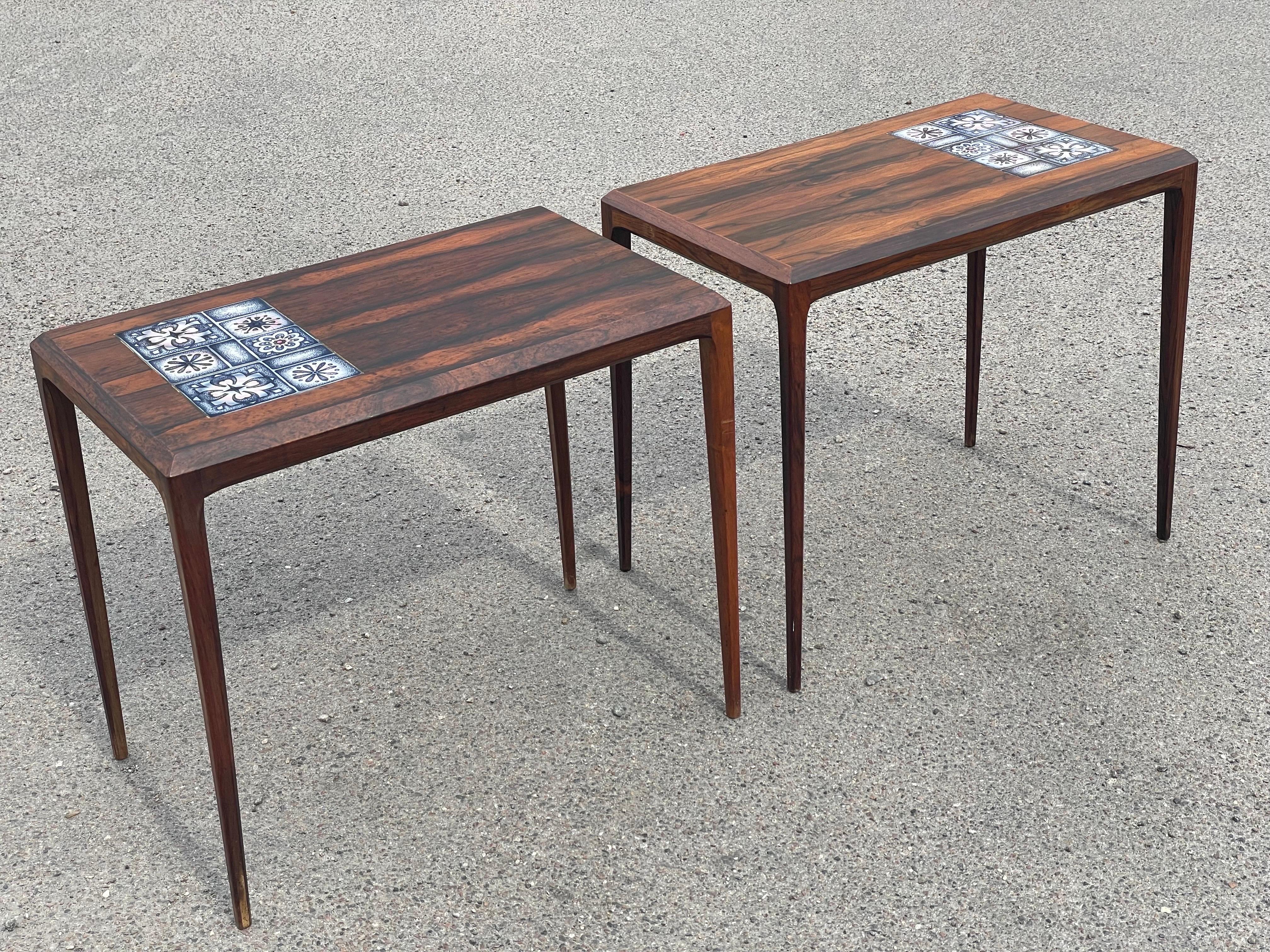 Mid-20th Century Pair of Gorgeous Danish Severin Hansen Sidetables from the 1960s For Sale