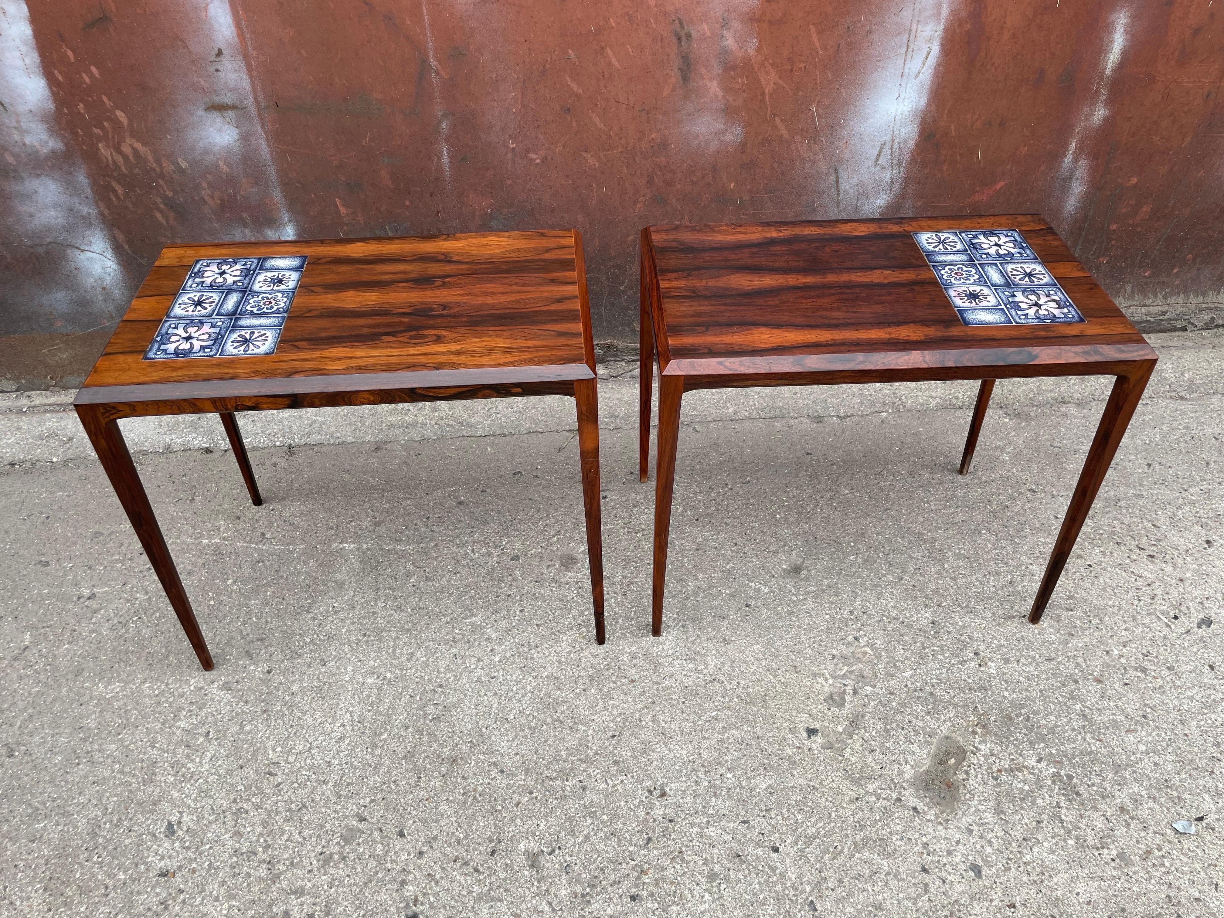 Une paire de superbes tables latérales danoises Severin Hansen des années 60 en vente 2