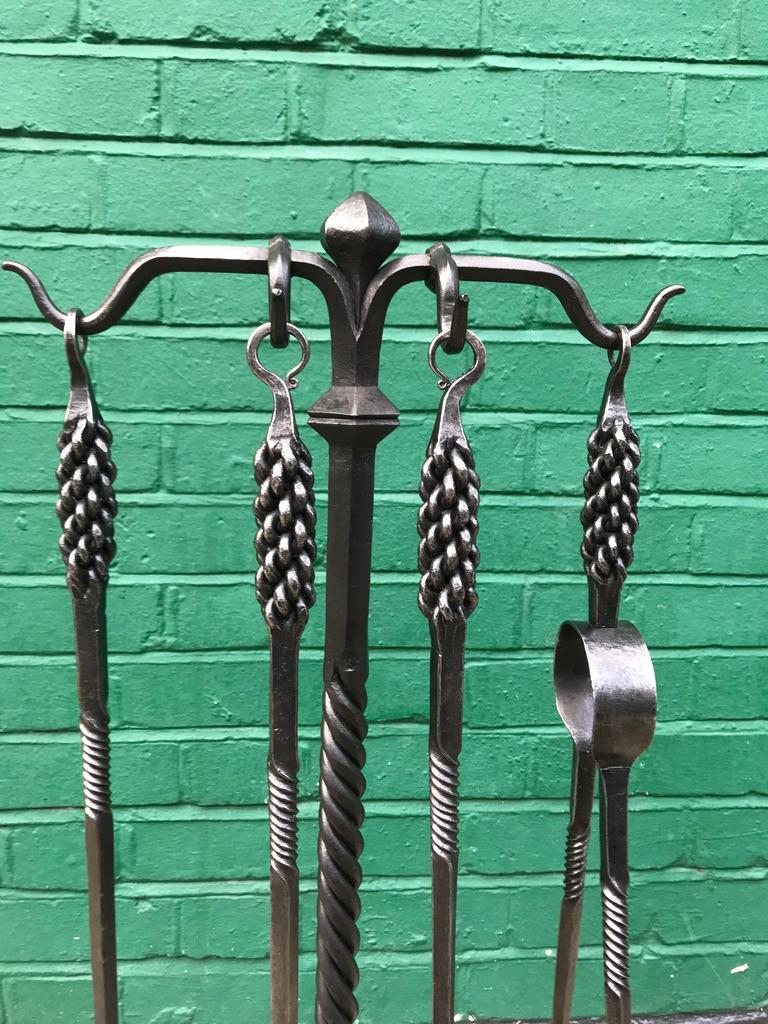 Pair of Gothic Style Fire Tools For Sale 3