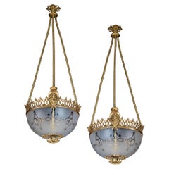 A Pair Of Gothic Victorian Hall Lights