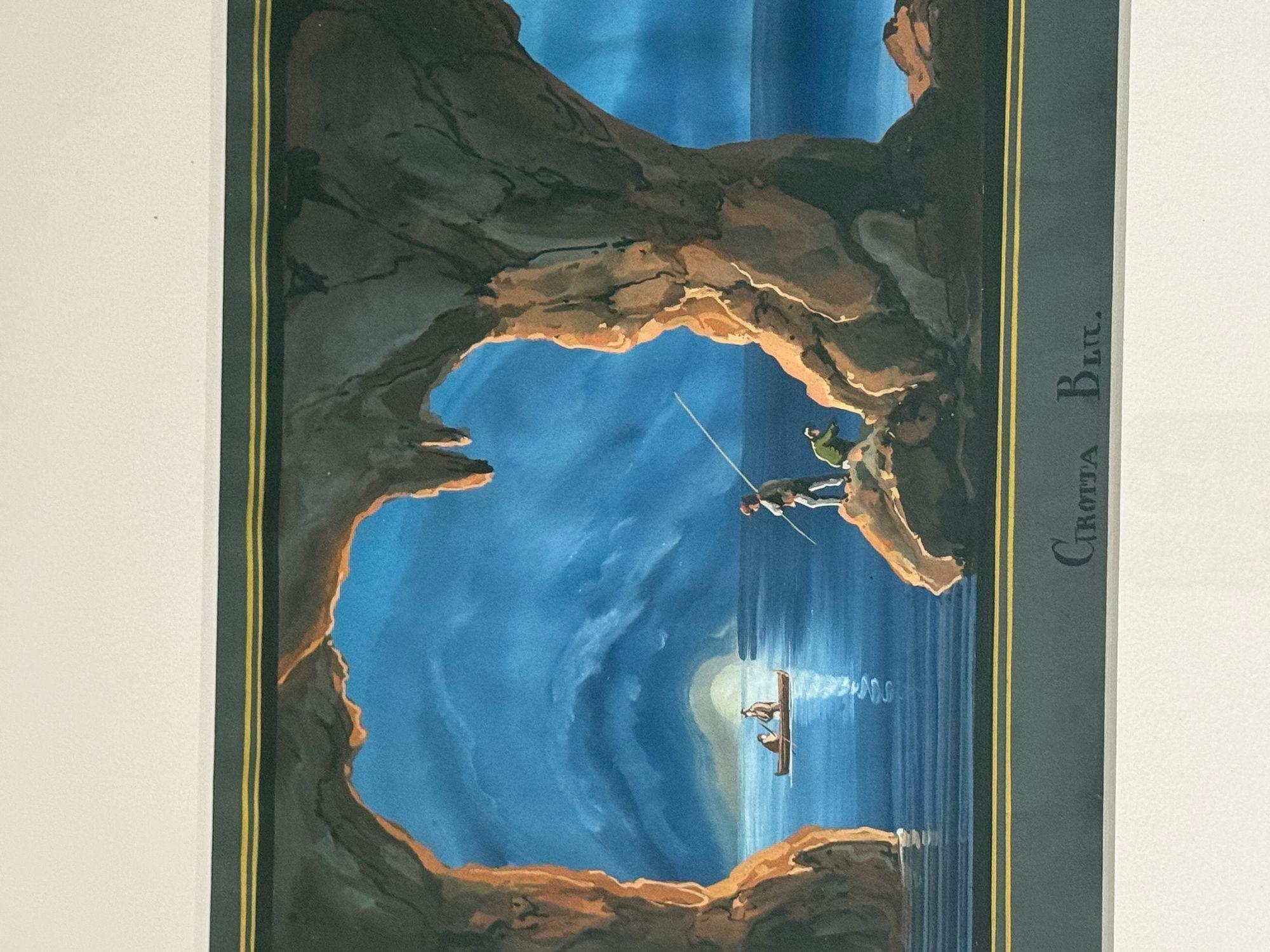 XIXe siècle Paire de gouaches représentant le Grotto bleu en vente