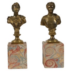 A pair of Grand Tour Busts of Roman Emperors, mid 19th c