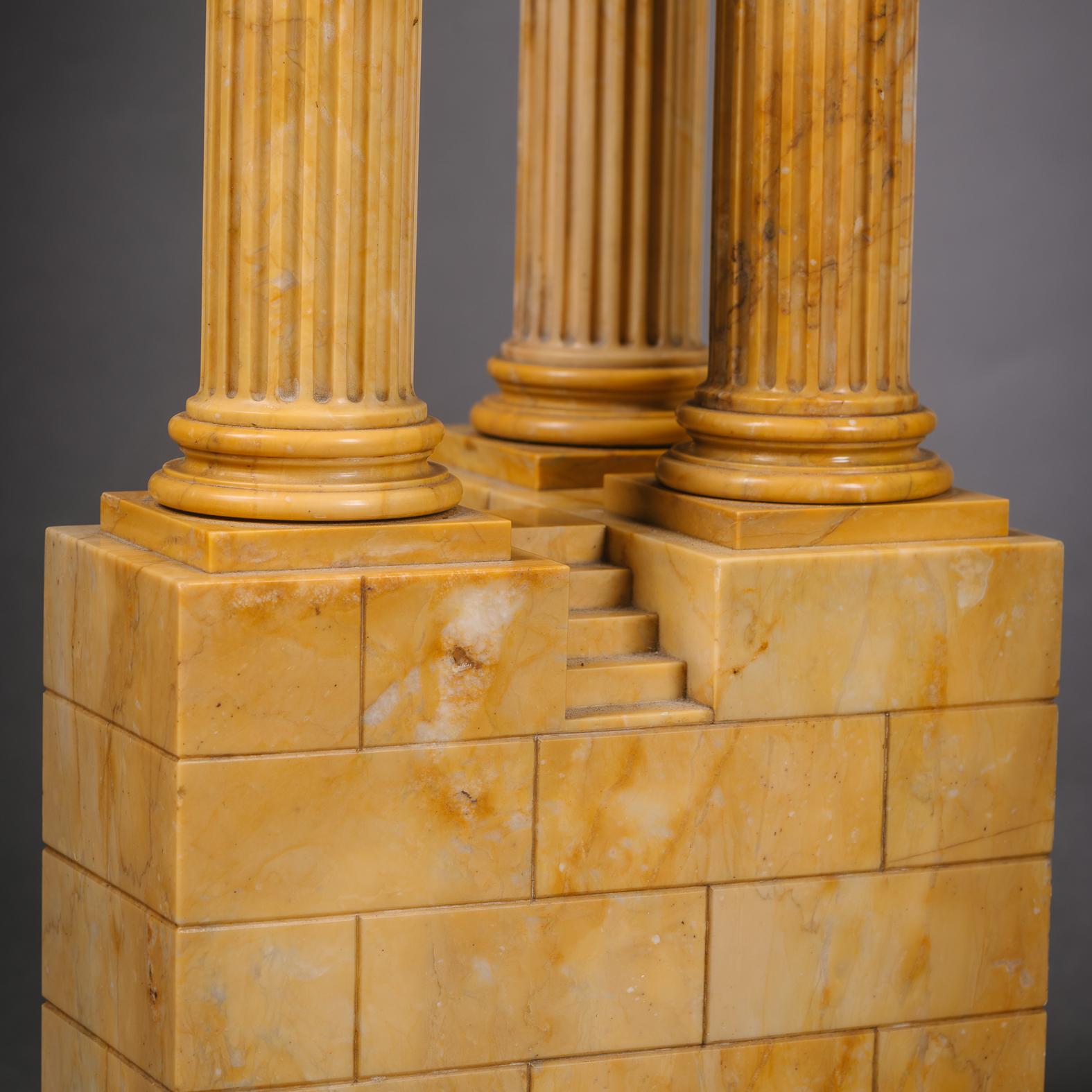 A Pair of ‘Grand Tour’ Models of Ruins Celebrating the Corinthian Order In Good Condition For Sale In Brighton, West Sussex