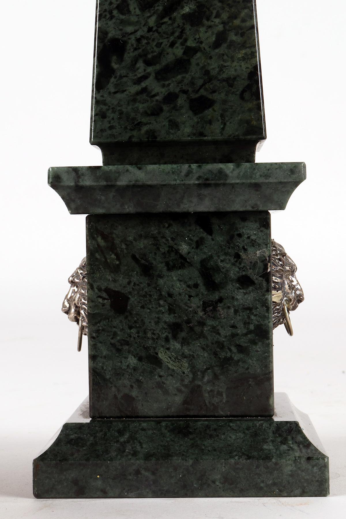 A pair of Grand Tour obelisks, Green Alps marble, Italy second half of 19th cent For Sale 2