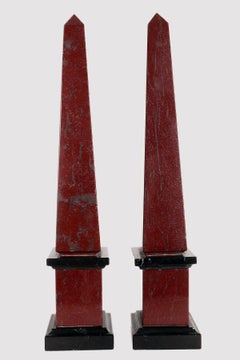 A pair of Grand Tour obelisks, Italy second half of 19th century.