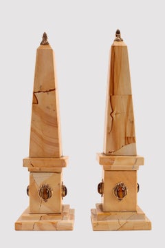 A pair of Grand Tour obelisks, Italy second half of 19th century.