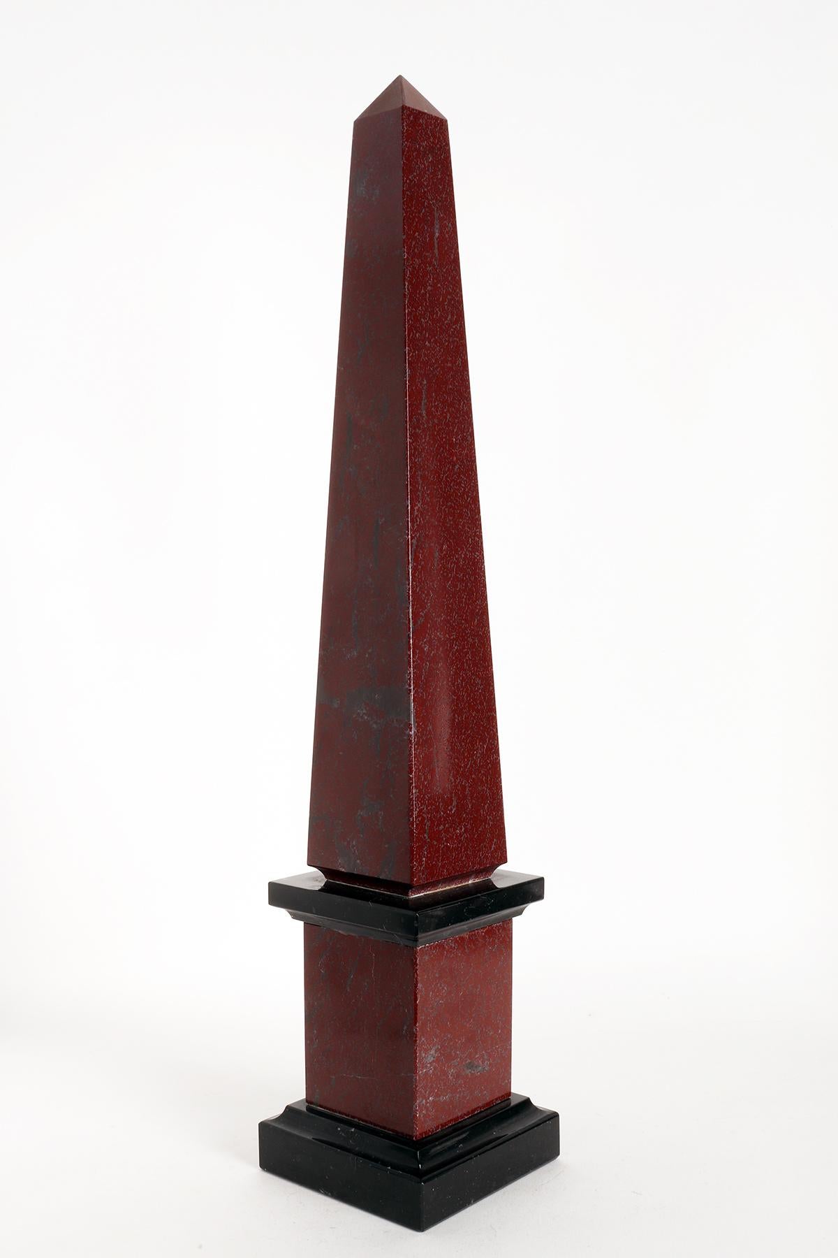 A pair of Grand Tour obelisks, Italy second half of 19th century. In Good Condition For Sale In Milan, IT