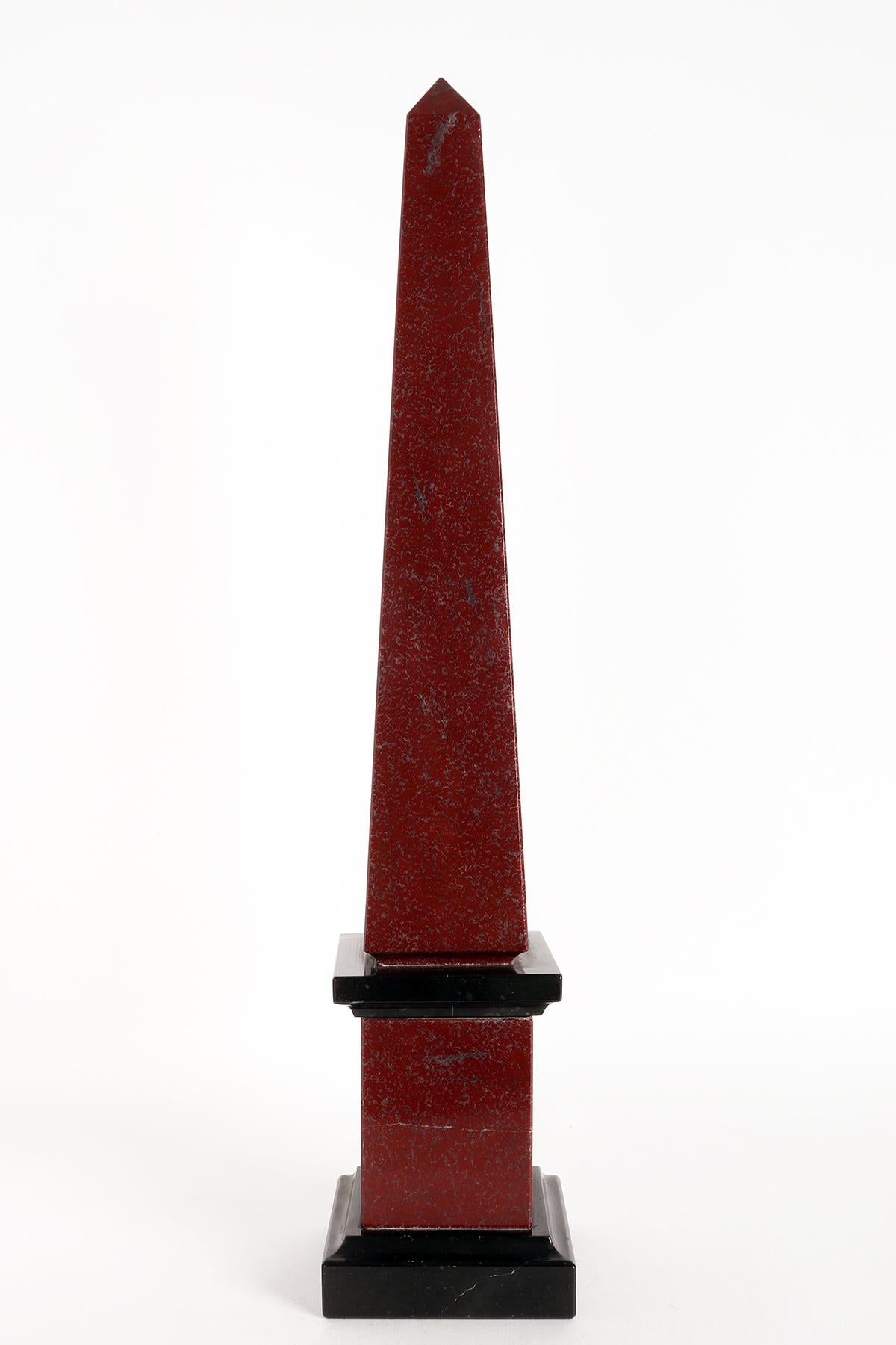 19th Century A pair of Grand Tour obelisks, Italy second half of 19th century. For Sale