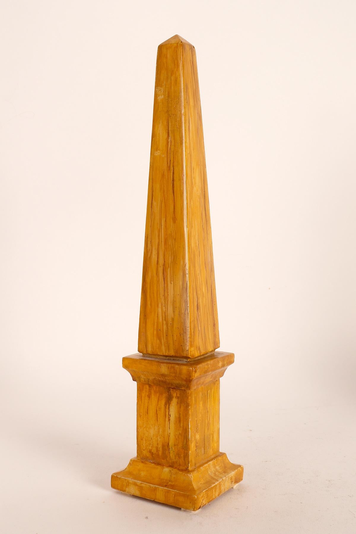 Travertine A pair of Grand Tour obelisks, Italy second half of 19th century. For Sale