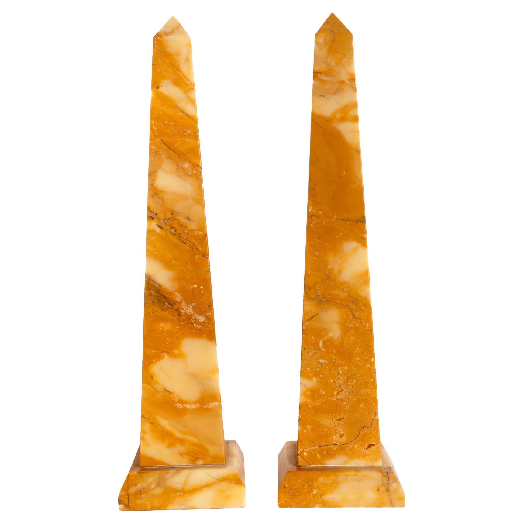 Pair of Grand Tour Obelisks, Italy Second Half of 19th Century For Sale