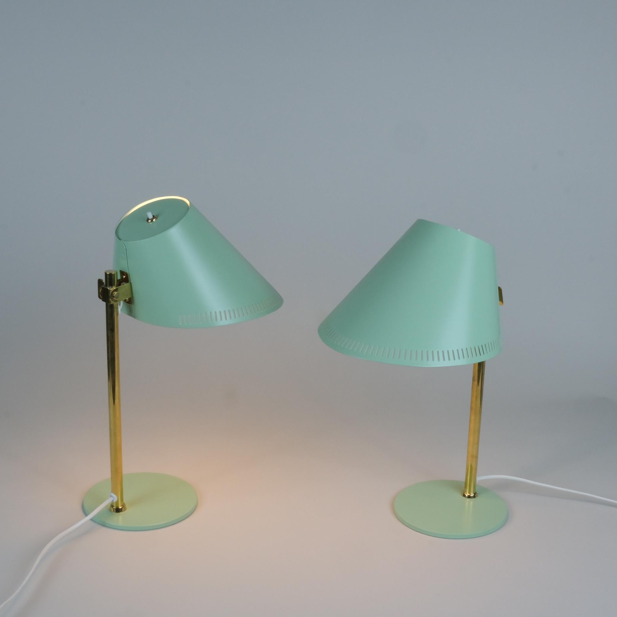 Scandinave moderne Paire de lampes de table Paavene & Greene Modèle. 9227, Idman Oy 1950s en vente