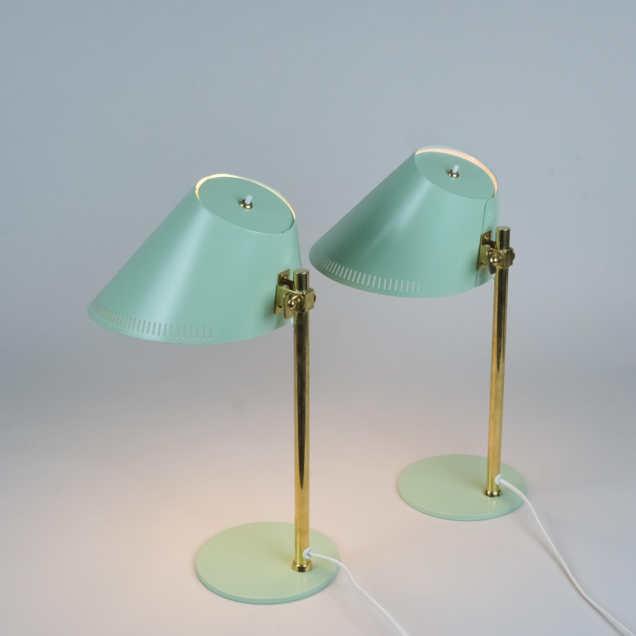 Paire de lampes de table Paavene & Greene Modèle. 9227, Idman Oy 1950s en vente 1
