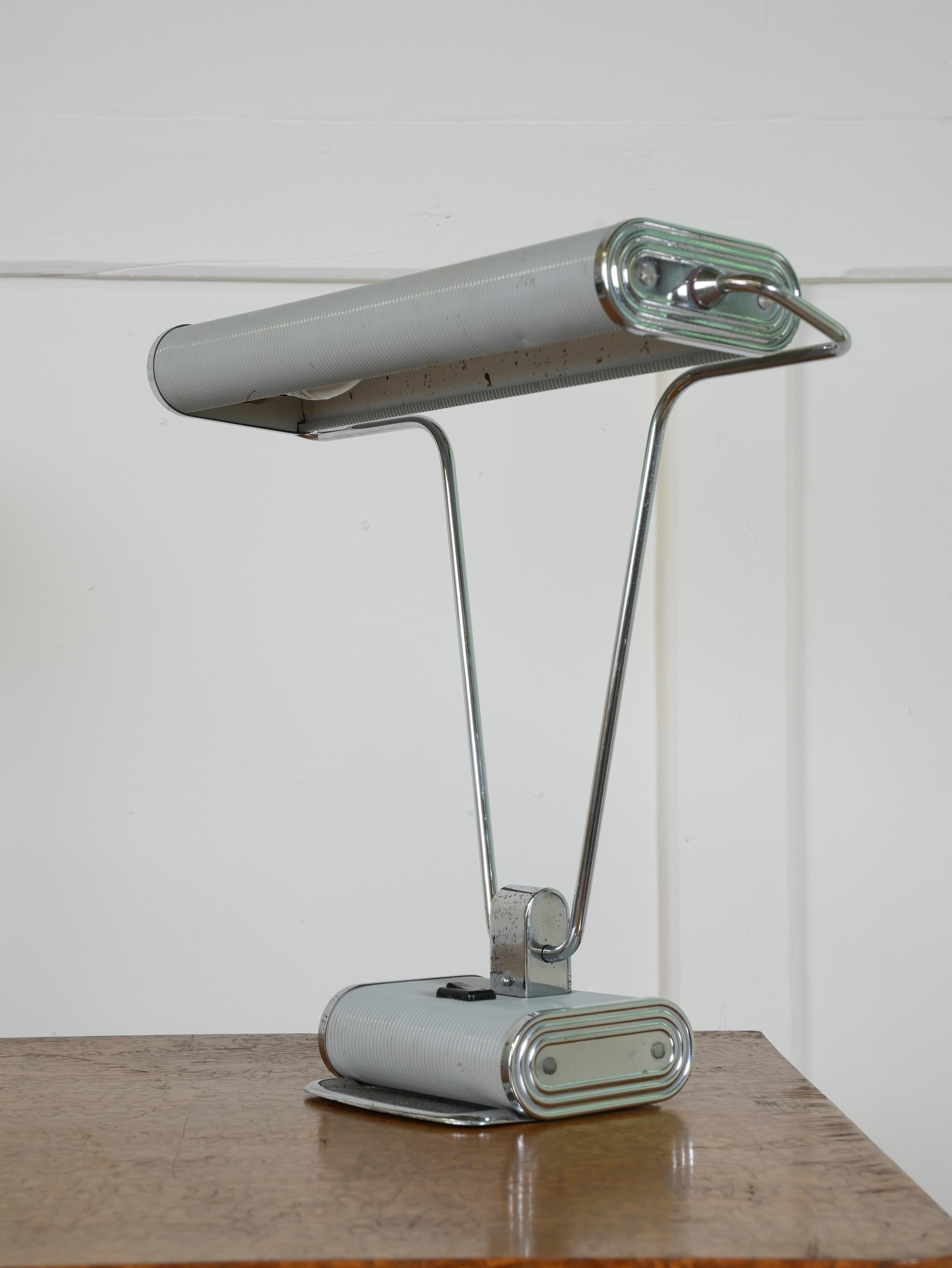Pair of Grey Eileen Gray Desk Lamps In Good Condition In Conwy, GB