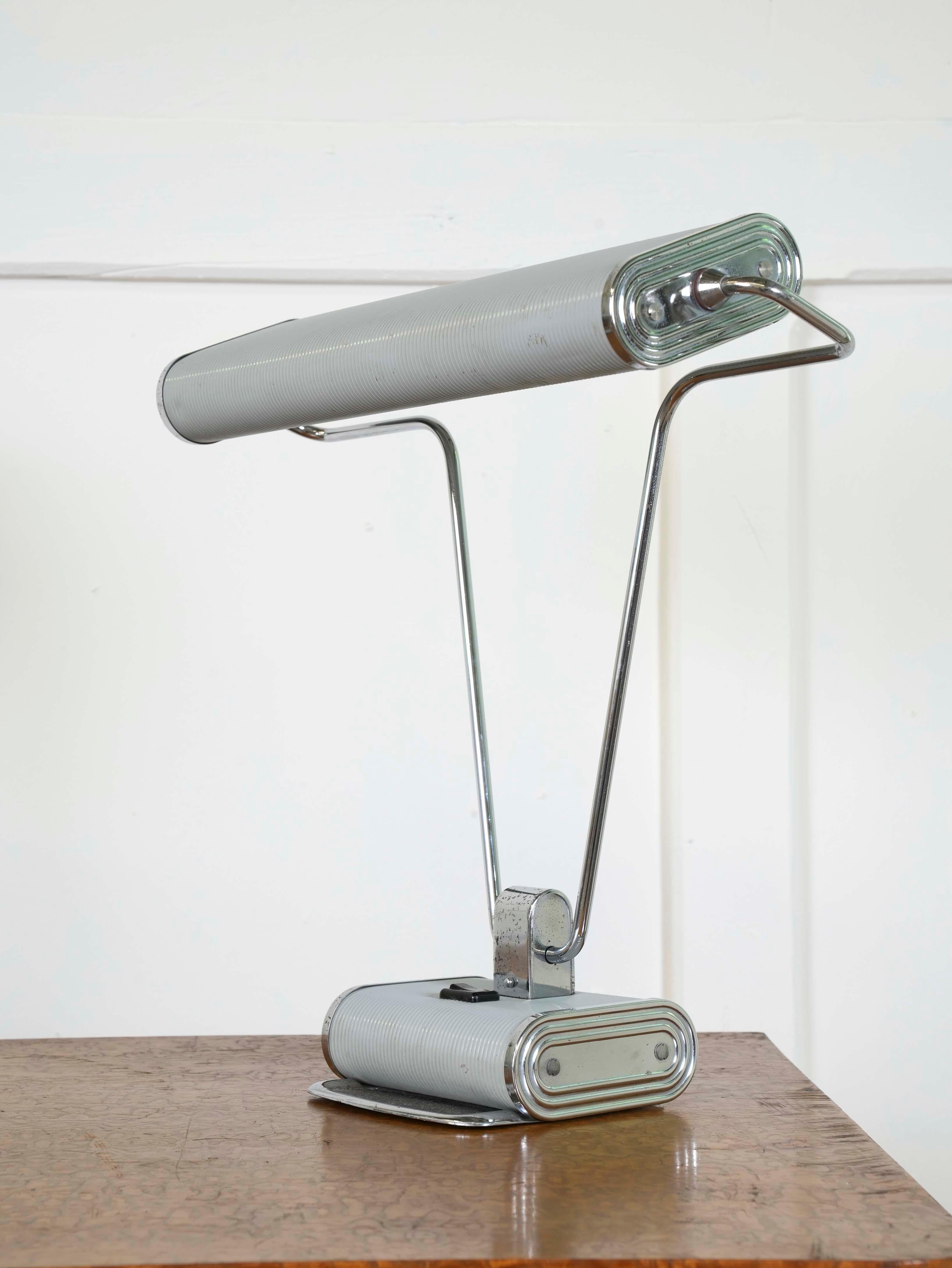 Pair of Grey Eileen Gray Desk Lamps 1