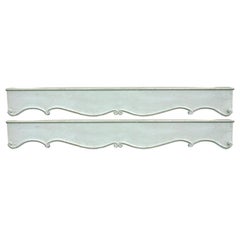 A Pair of Grey Painted Neoclassical Style Valances
