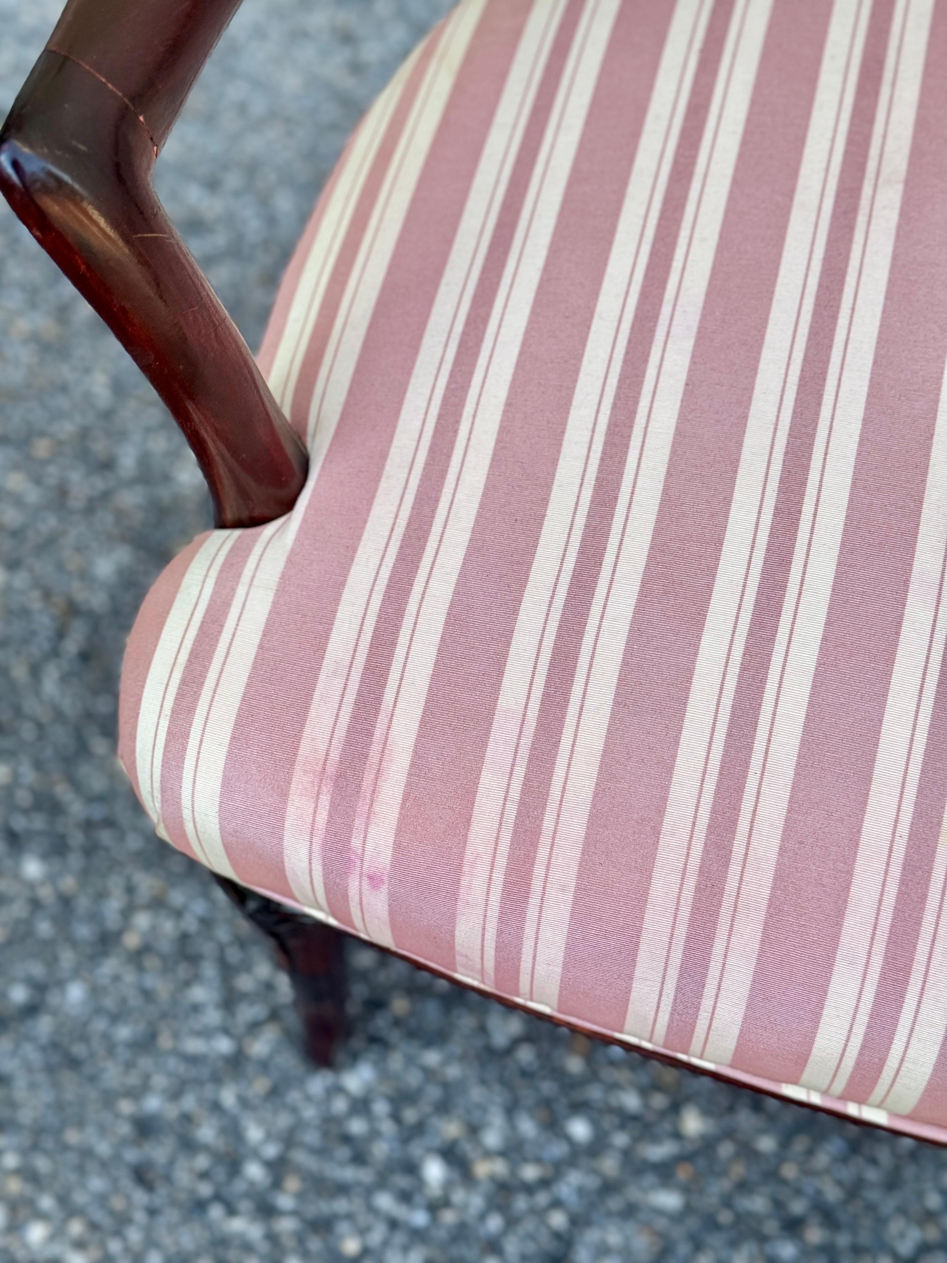 A Pair of Grosfeld House Style Ebonized Armchairs For Sale 3