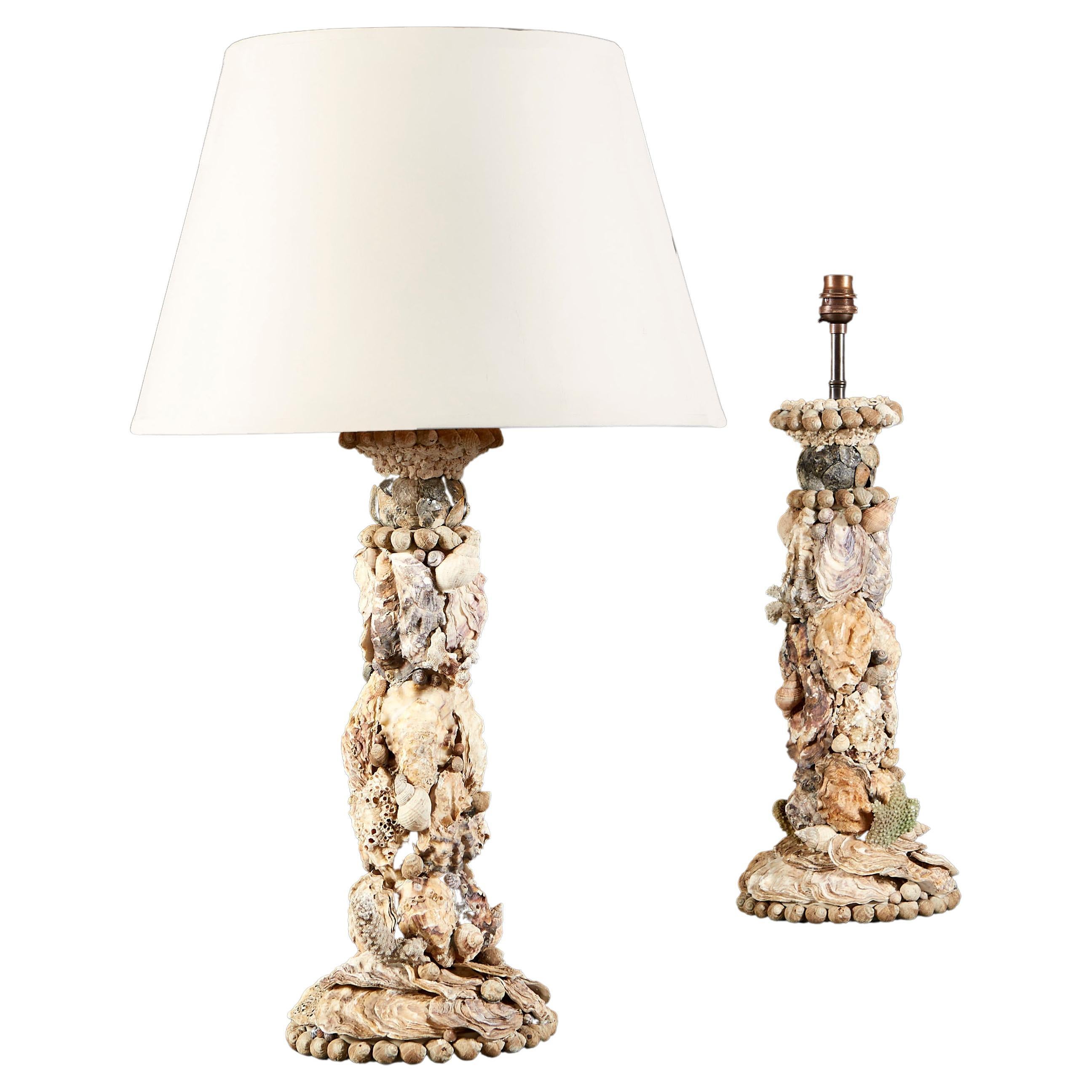 Pair of Grotto Lamps by Tess Morley For Sale