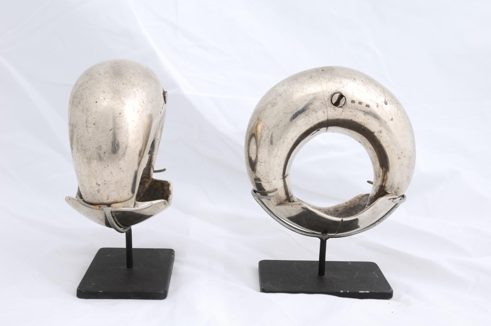 Pair of Gujarat Ankle Sterling Silver Ankle Bracelets, Early 20th Century 2