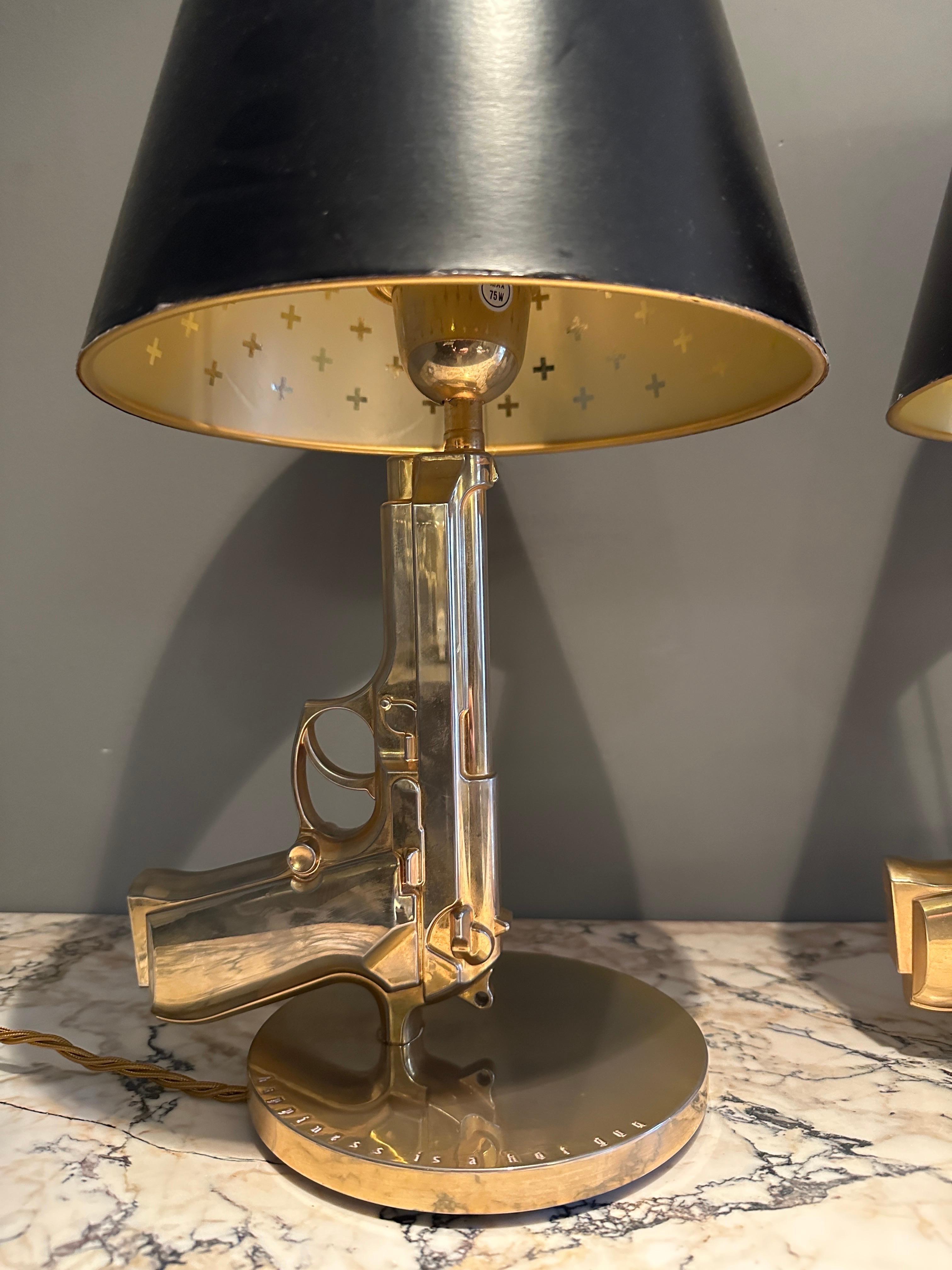 A pair of Gun Table Lamps By Philippe Starck For Flos 3