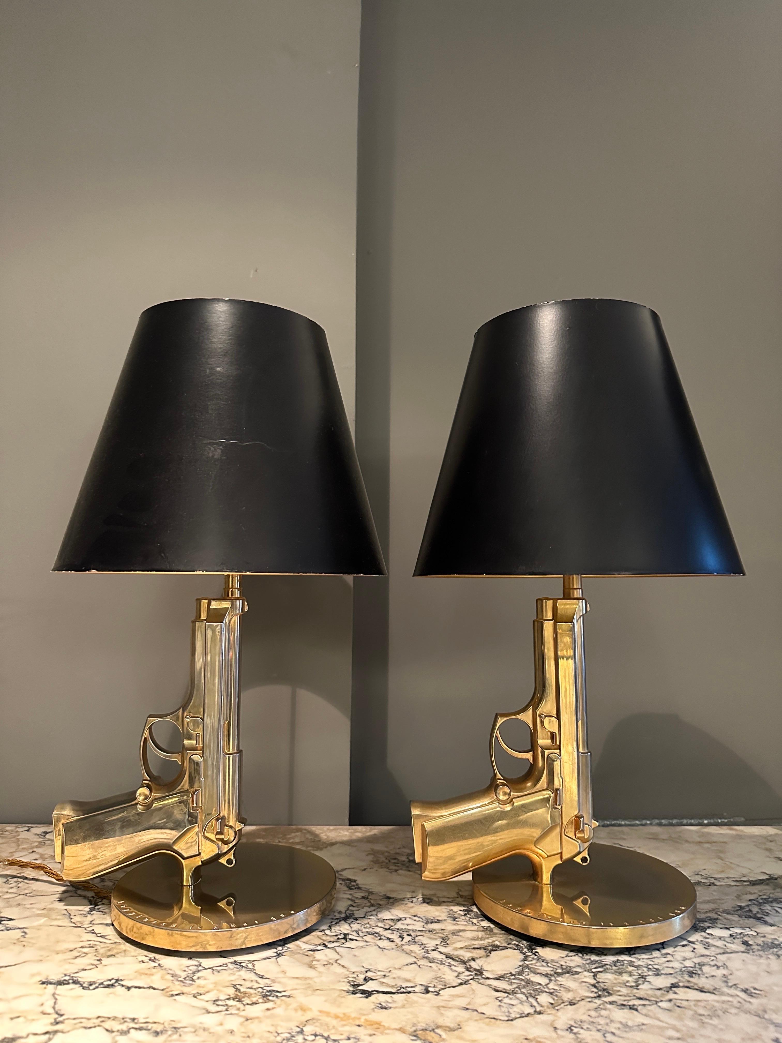 Modern A pair of Gun Table Lamps By Philippe Starck For Flos