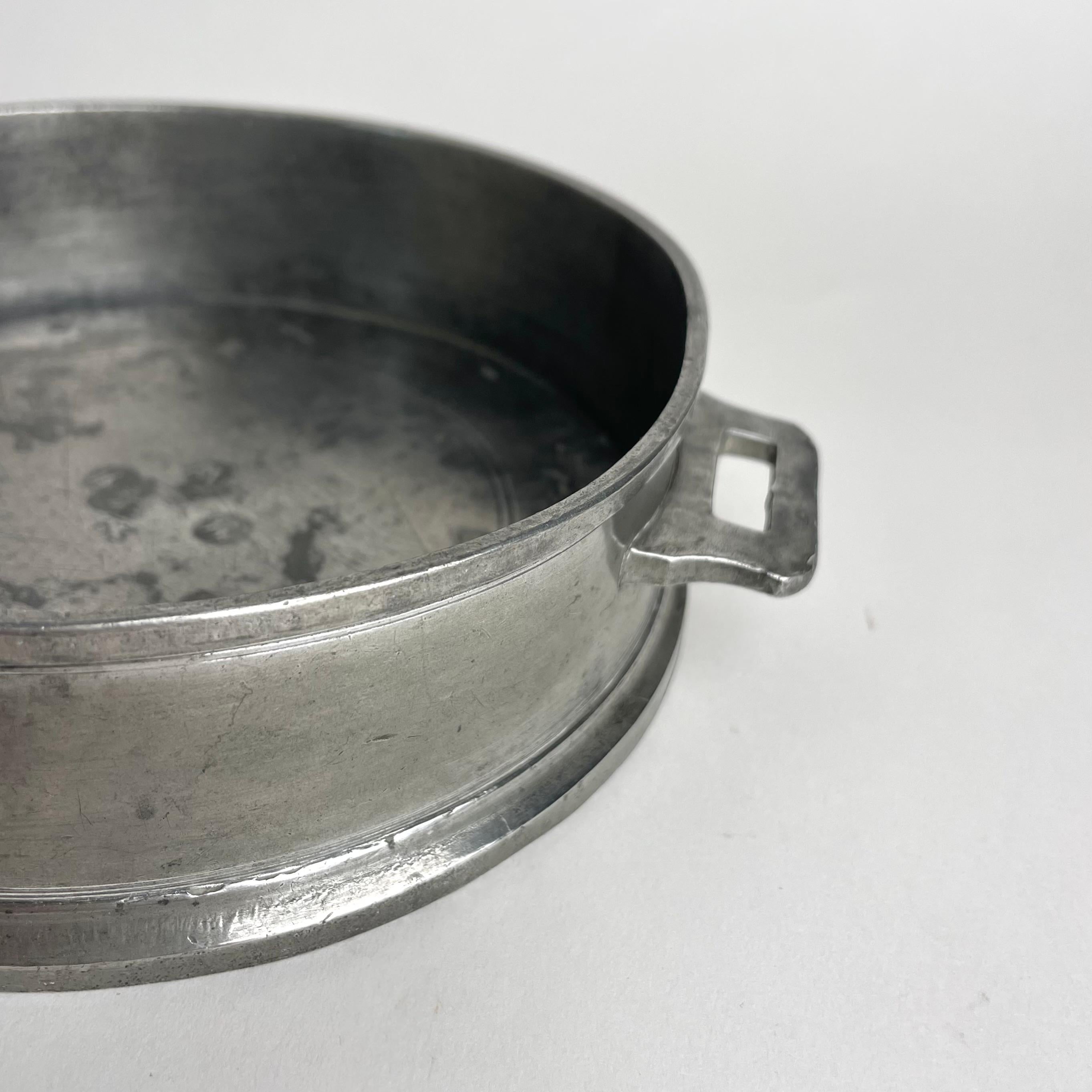 A pair of Gustavian Pewter magnum bottles Coasters dated 1808 2