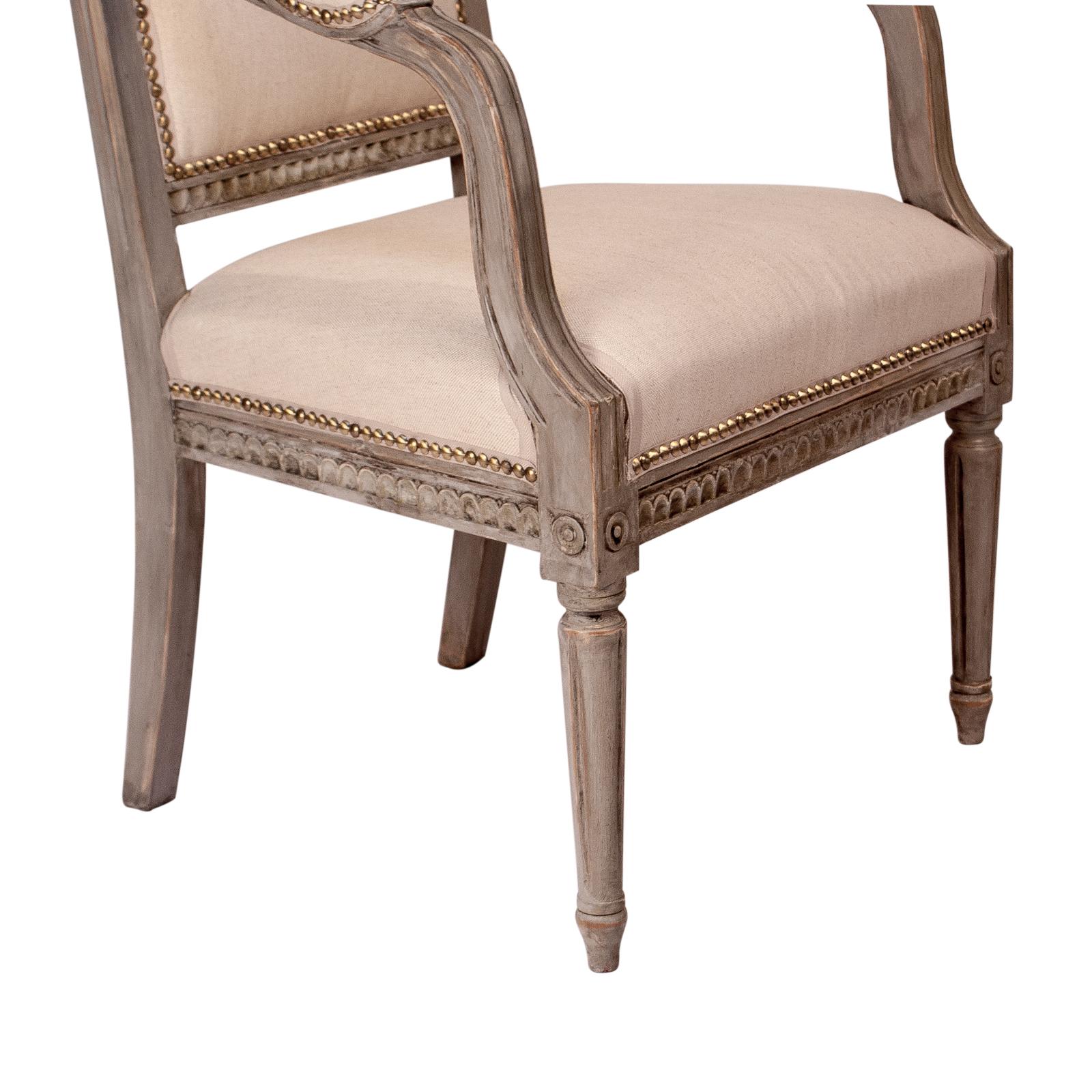 Pair of Gustavian Style Armchairs, Sweden, circa 1890 1