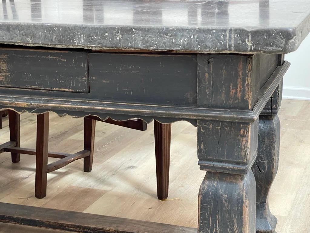 A Pair of Gustavian Style Swedish Painted Console Tables, 19th C. In Good Condition In Doylestown, PA