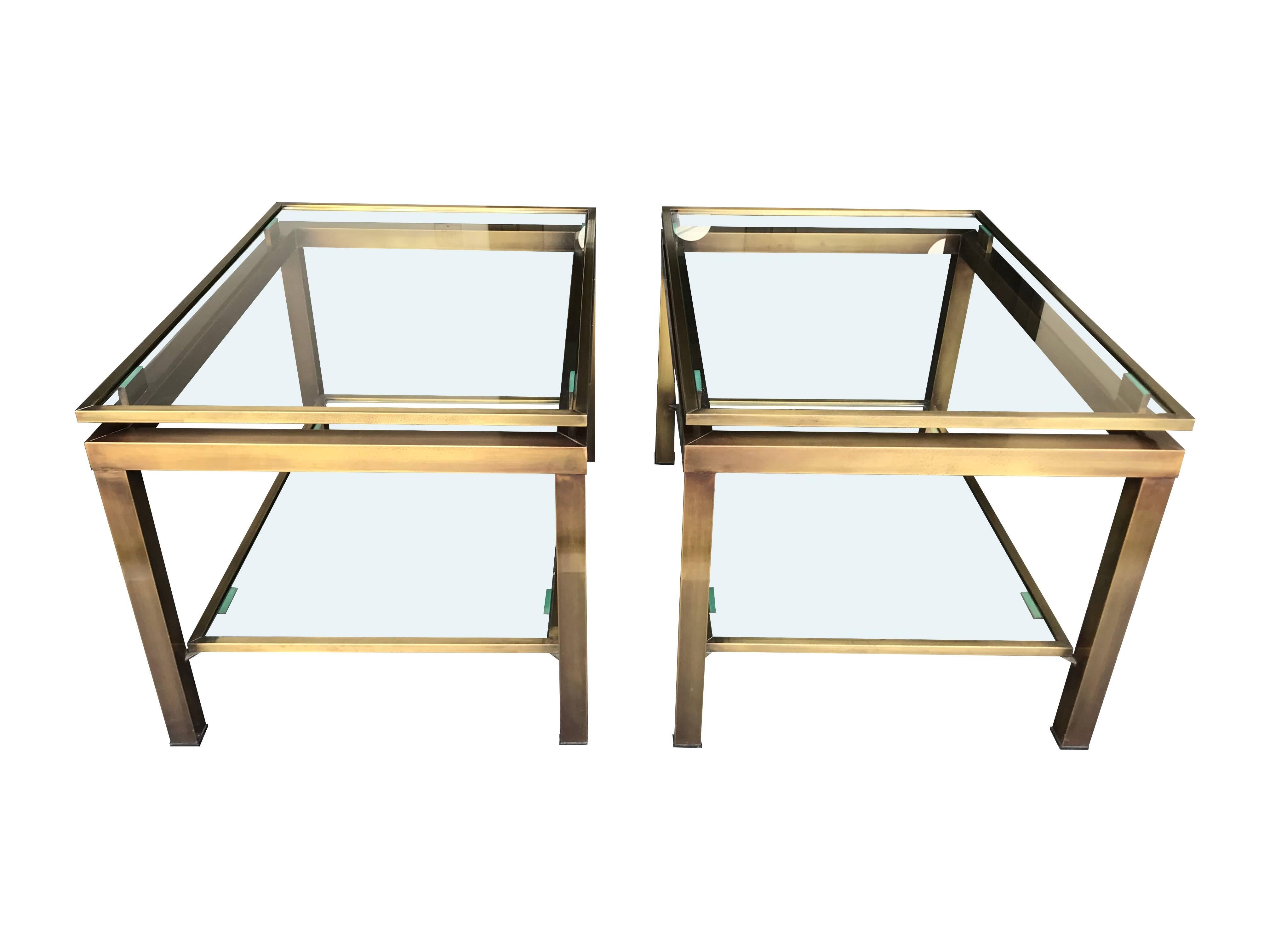 Late 20th Century Pair of Guy Lefevre Side Tables