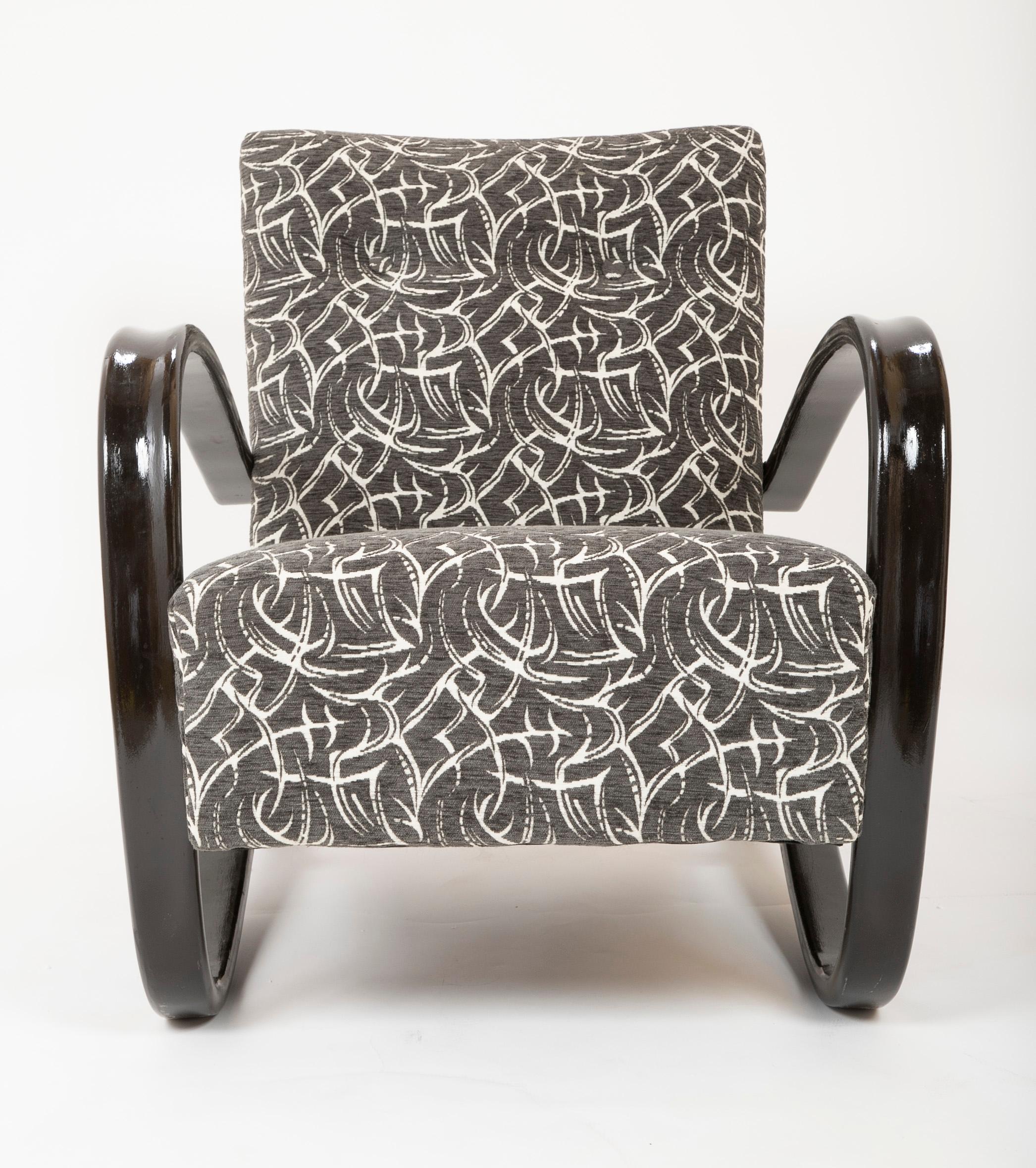 20th Century Pair of Halabala Chairs Designed by Jindrich Halabala