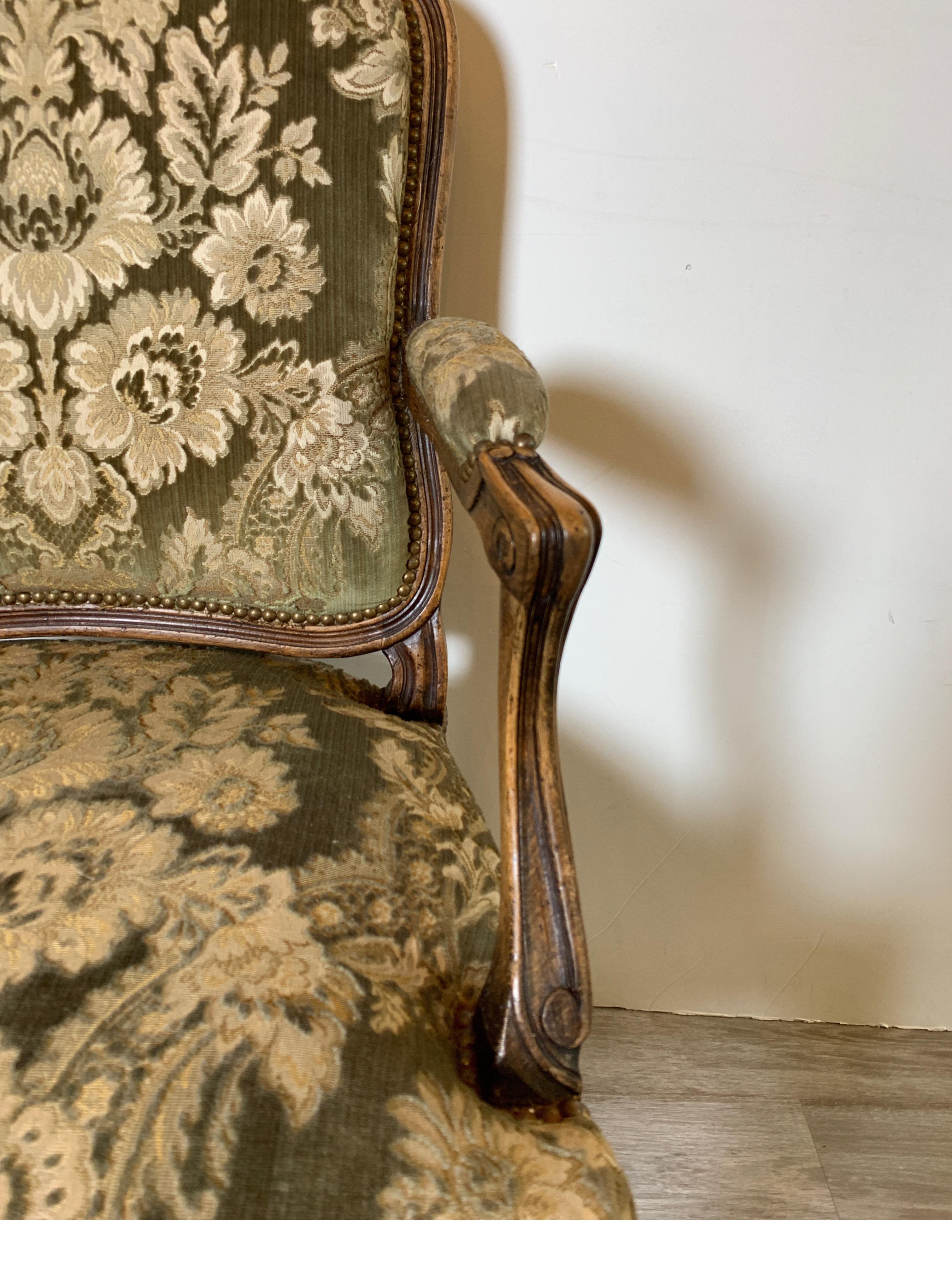 Pair of Hand Carved French Fauteils Arm Chairs  3