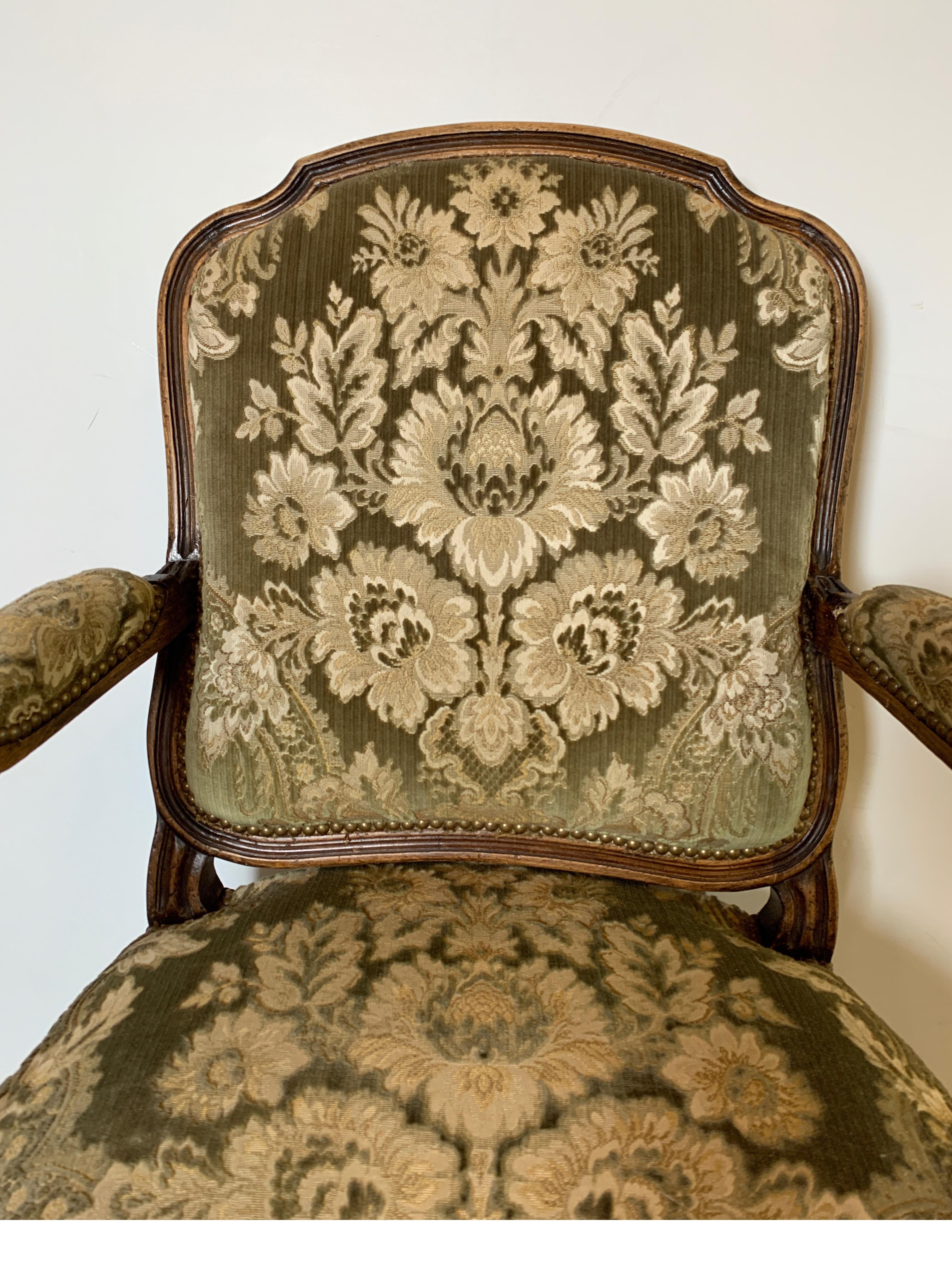 Pair of Hand Carved French Fauteils Arm Chairs  In Good Condition In Lambertville, NJ