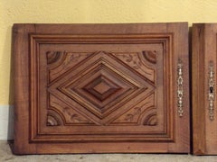 Pair of Hand Carved Doors in Walnut C1890