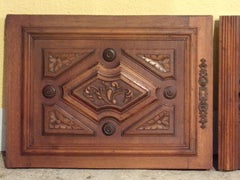 Pair of Hand Carved Walnut Doors C1890