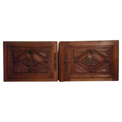Pair of Hand Carved Walnut Doors C1890