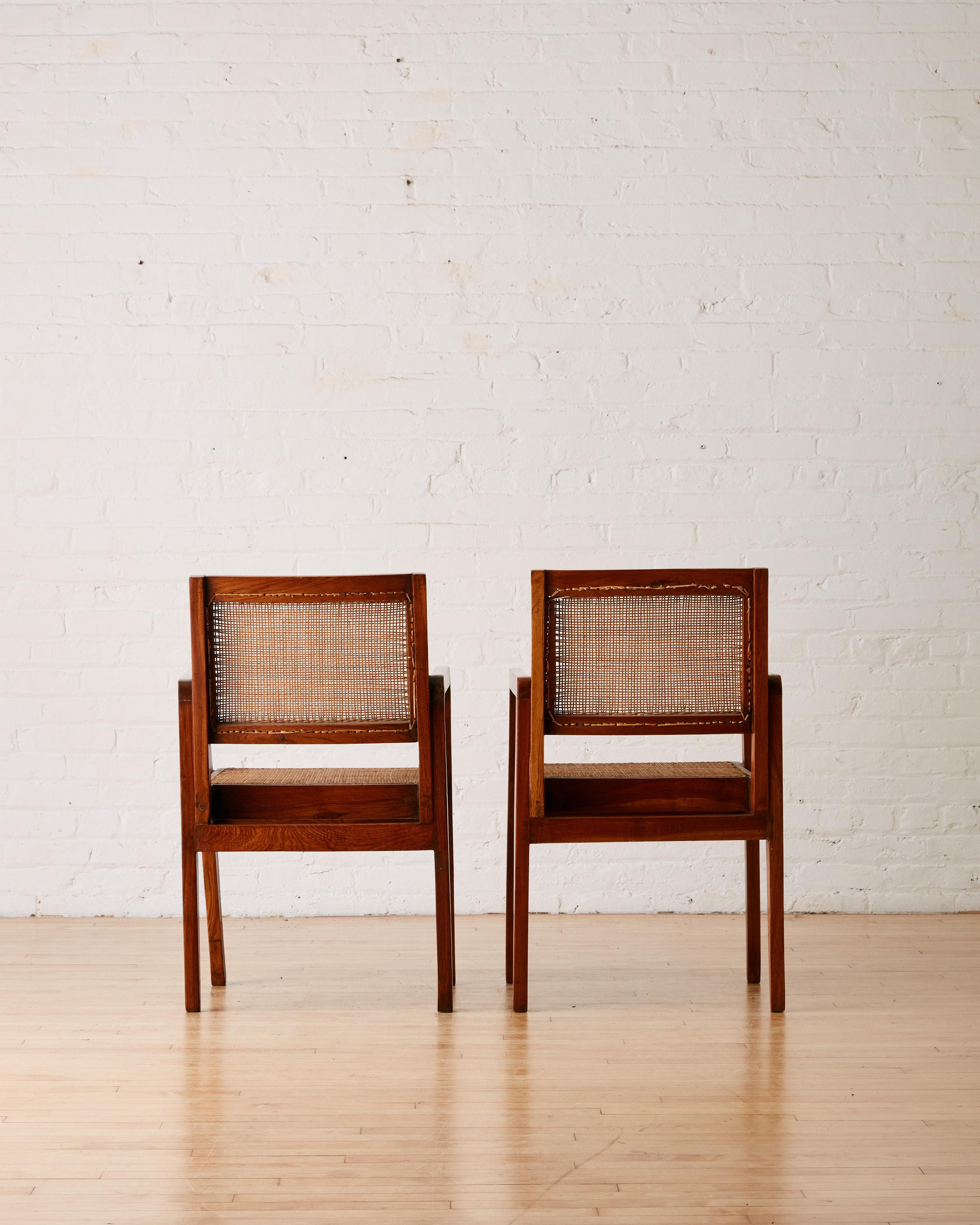 Mid-Century Modern A Pair of Handcrafted Take Down Chairs by Pierre Jeanneret ( Model PJ-SI-20-A)