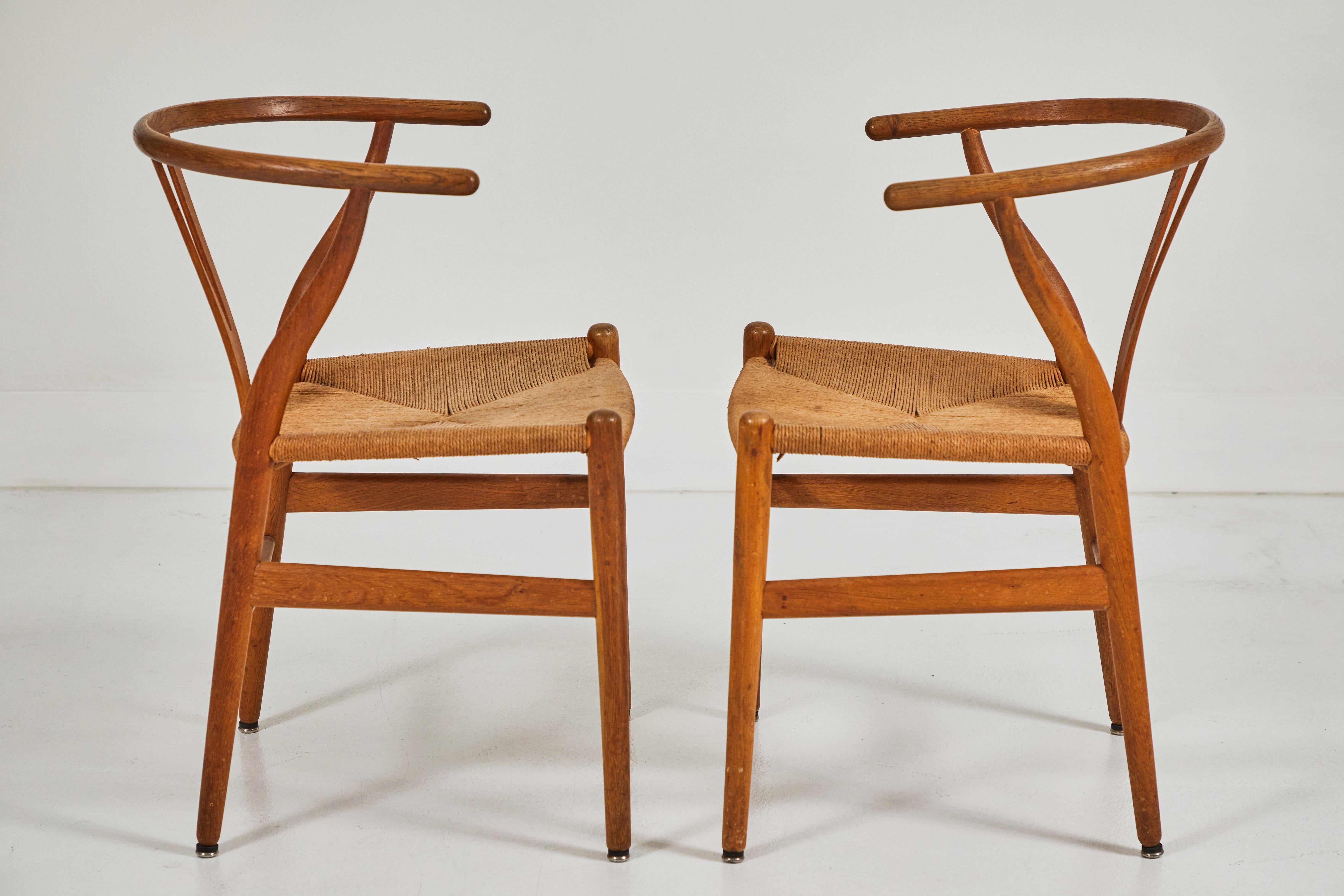 Danish Pair of Hans Wegner Wishbone Chairs