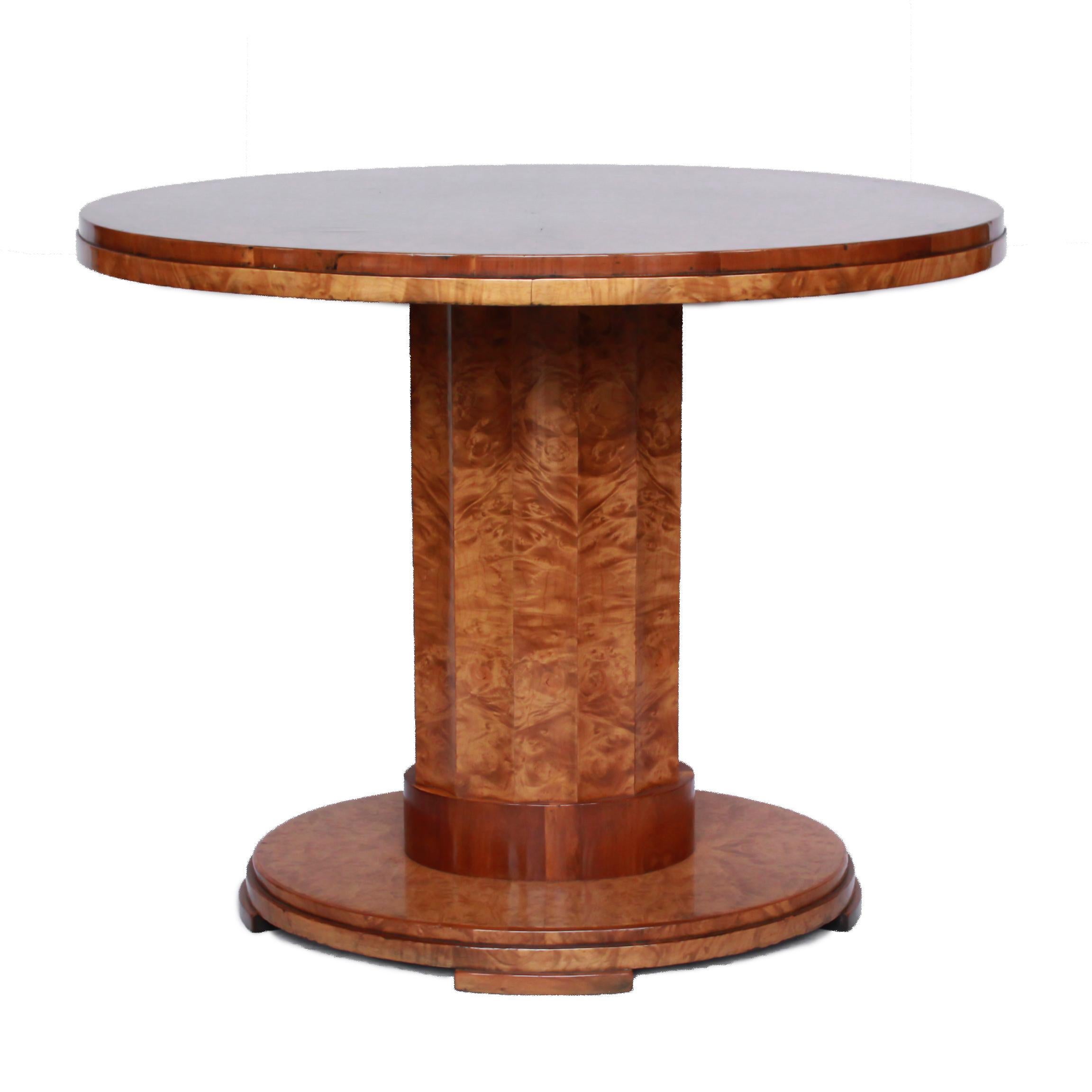 English Pair of Harry & Lou Epstein Art Deco Walnut Centre Tables