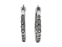 Pair of Harry Winston Diamond Hoops