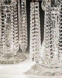 Pair of Heavily Cut Victorian Lustres