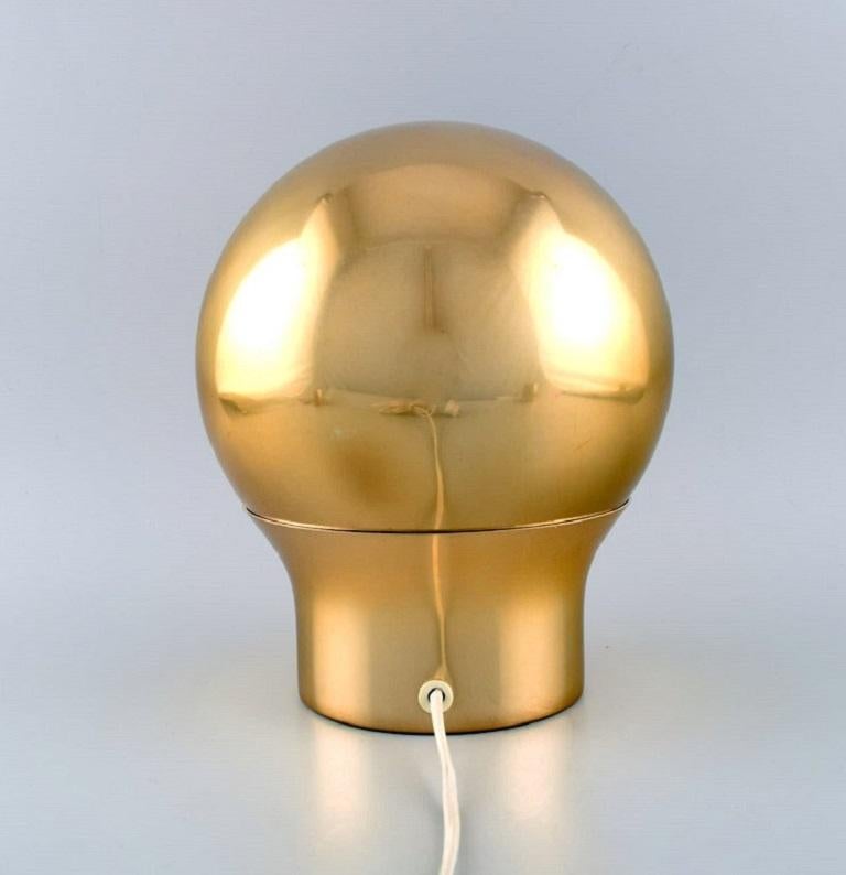 Scandinavian Modern Pair of Hemi Table / Wall Lamps in Brass, Swedish Design, 1970s