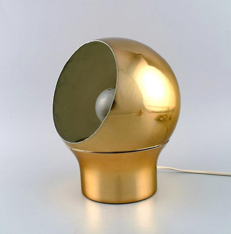 Pair of Hemi Table / Wall Lamps in Brass, Swedish Design, 1970s In Excellent Condition In Copenhagen, DK